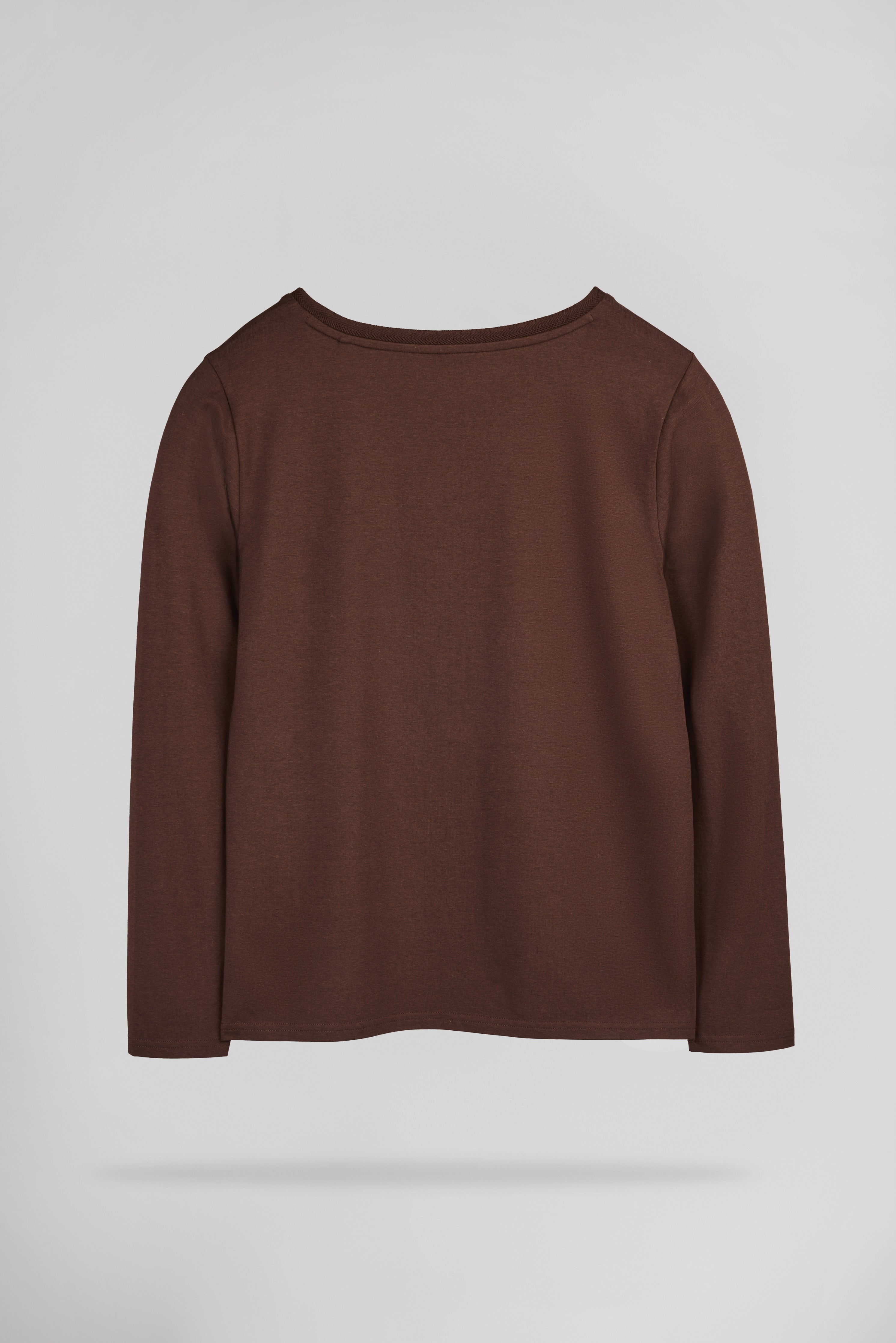 Teddy Smith T-Miana ML t-shirt col V chocolat