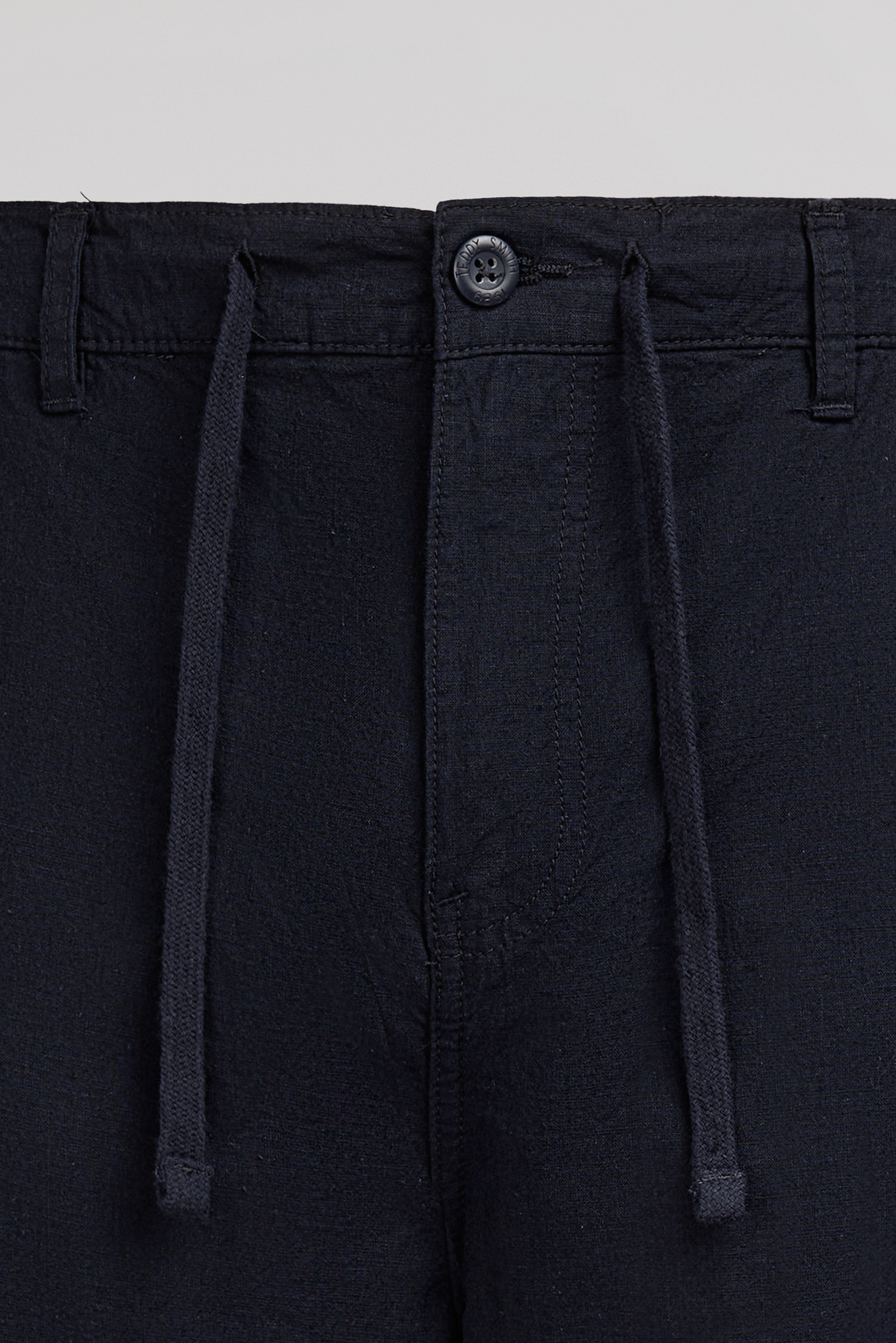 Teddy Smith P-Linen chino homme dark navy lin coton