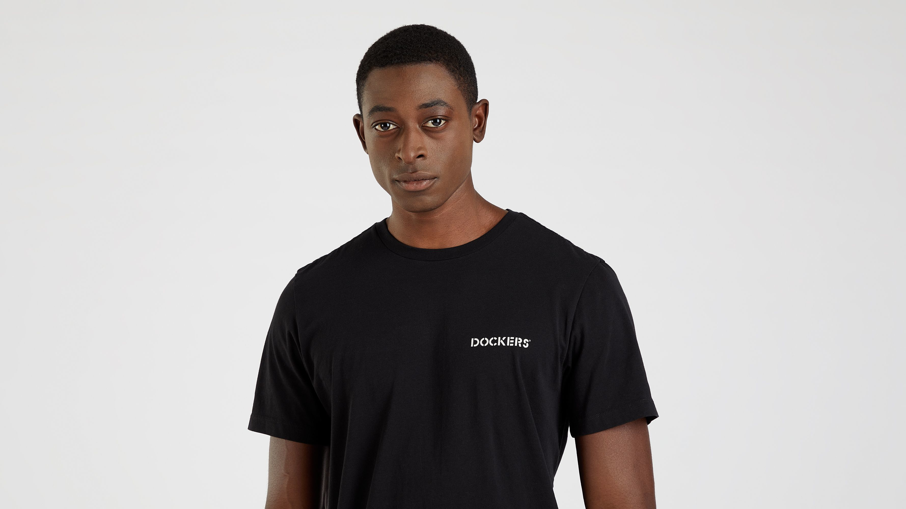 Dockers Stencil Graphic Tee t-shirt noir Slim coton