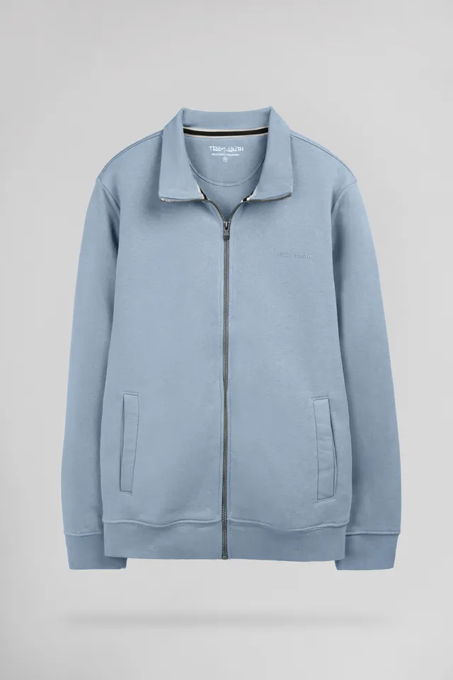 Teddy Smith G-Narkus Zip gilet sweat bleu minéral