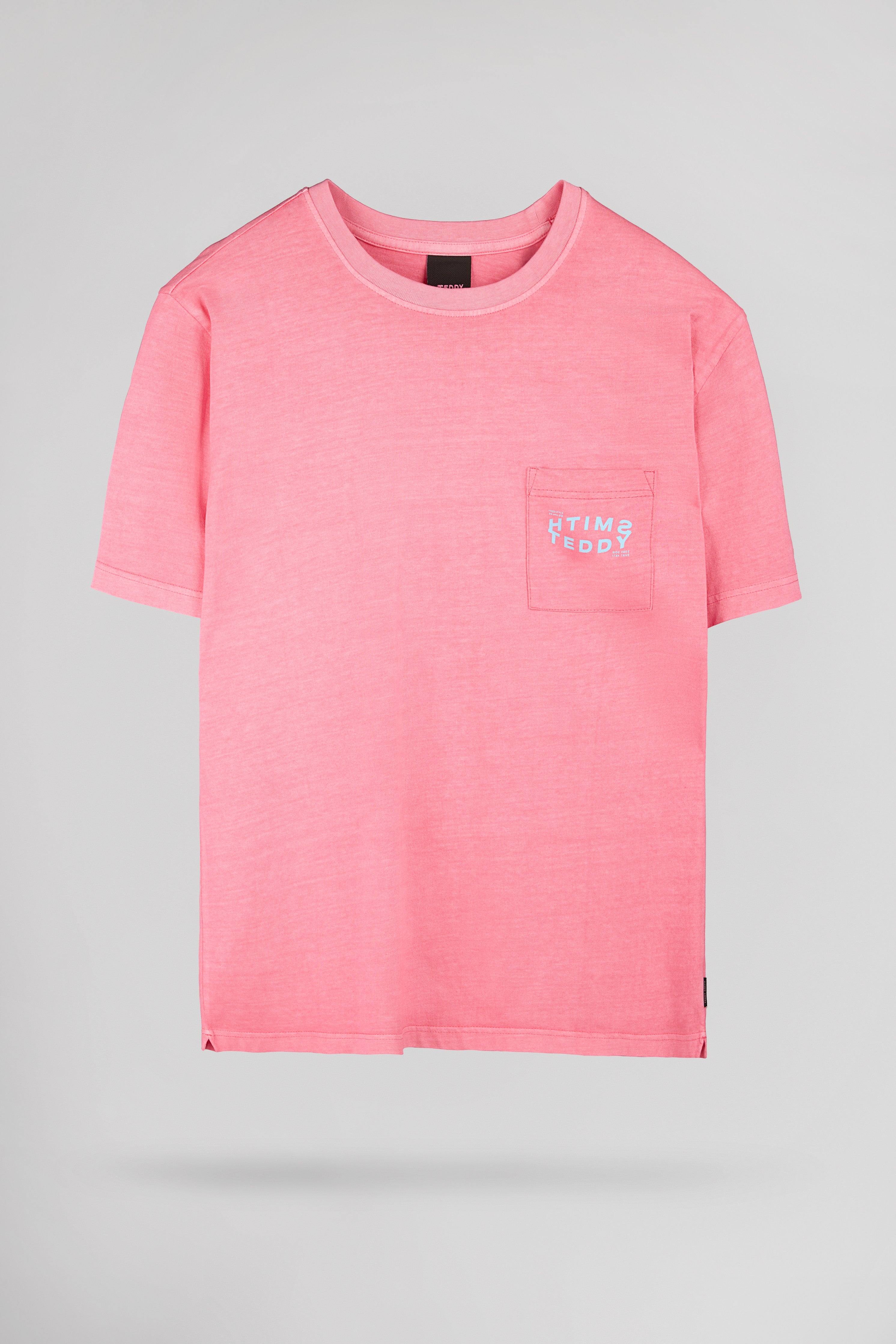 Teddy Smith T-Squad MC t-shirt homme rose vif délavé