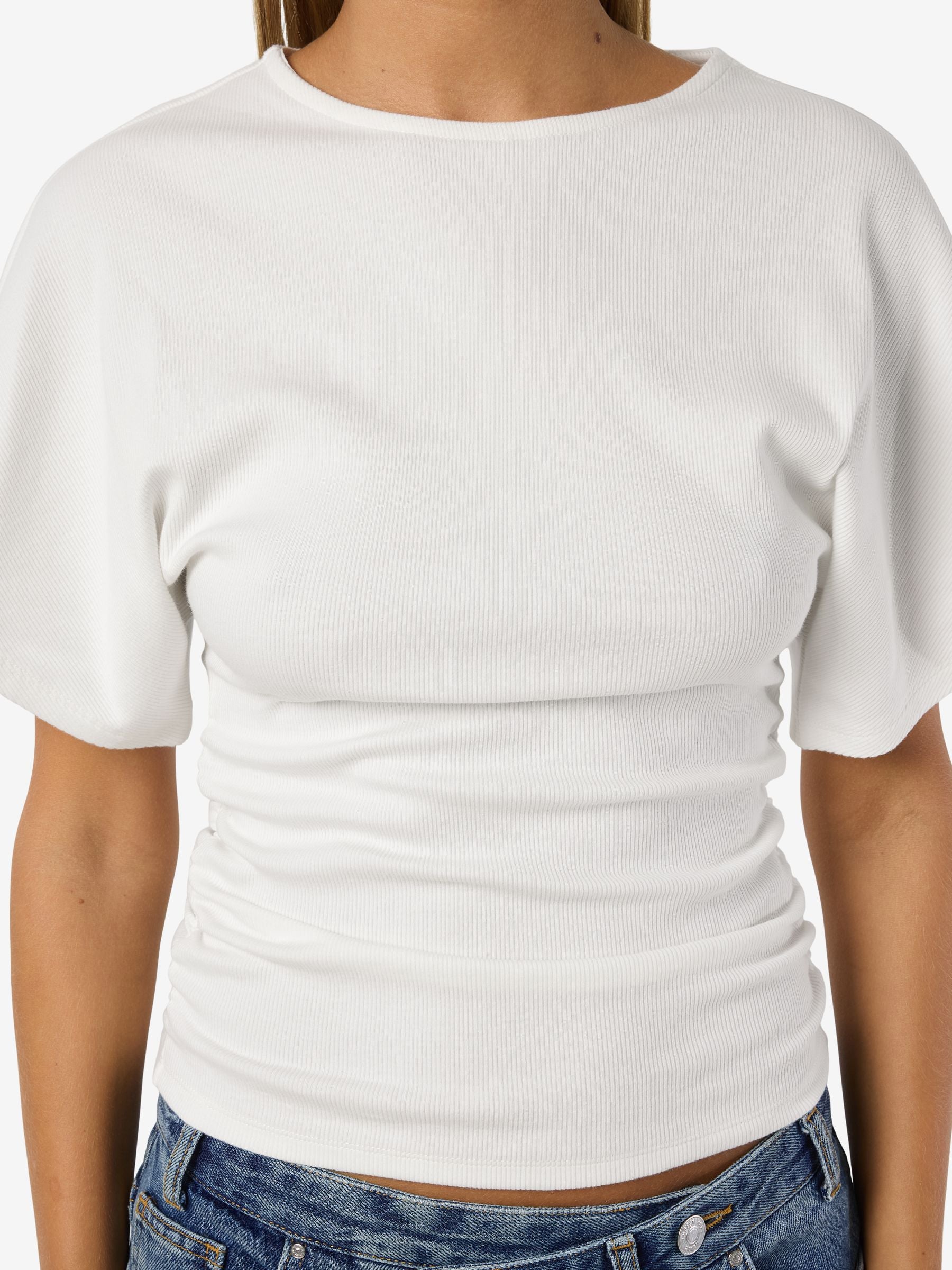 Noisy May Abbi t-shirt froncé coton bio