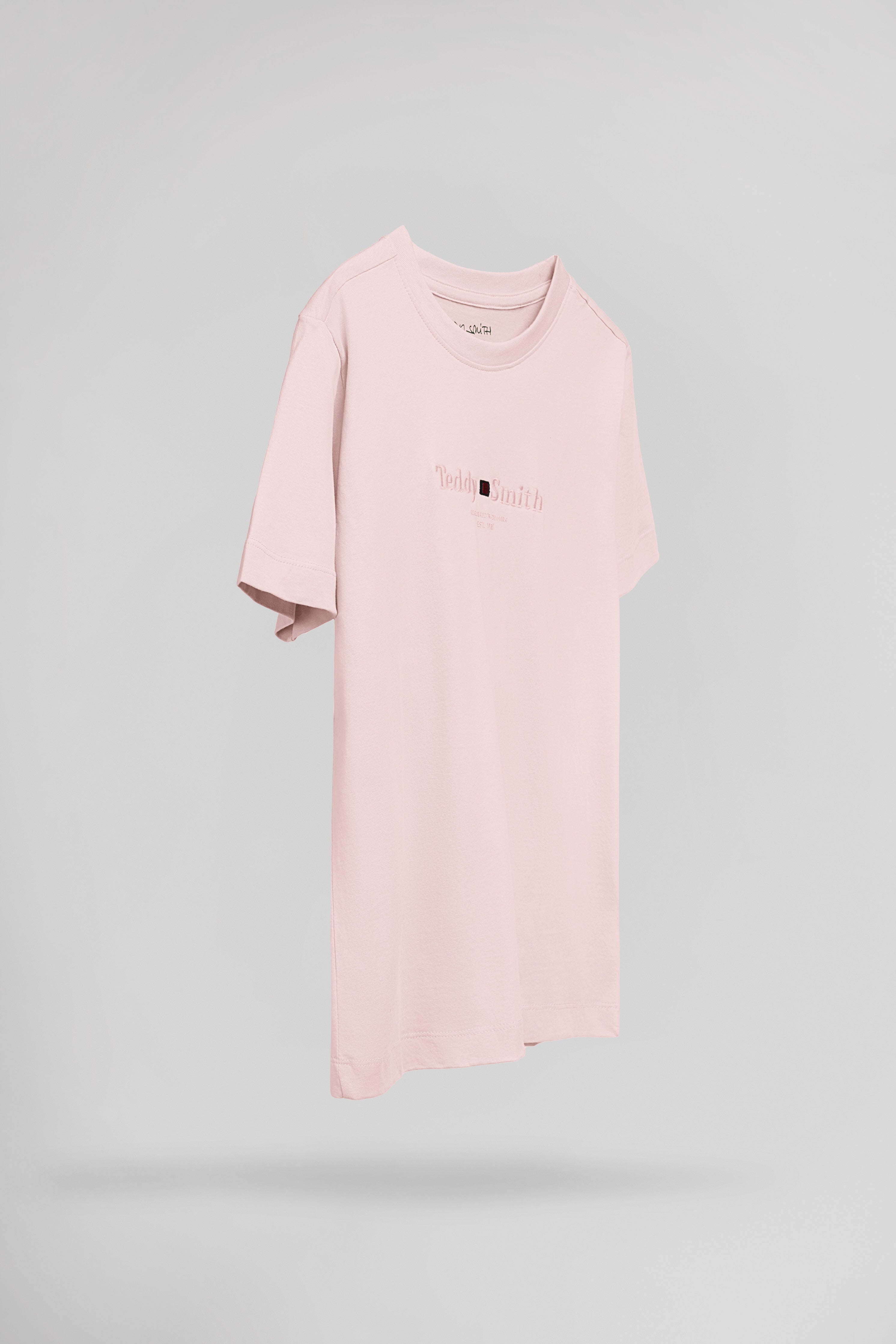 Teddy Smith T-Jim Mc Jr t-shirt rose pastel coton