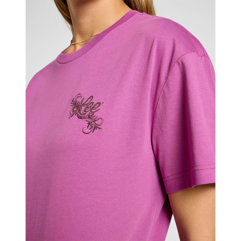 Lee SS Relaxed Graphic Tee t-shirt femme lotus L