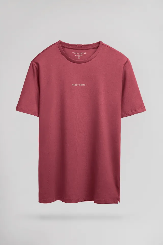 Teddy Smith T-Soy 2 MC t-shirt homme framboise foncé coton