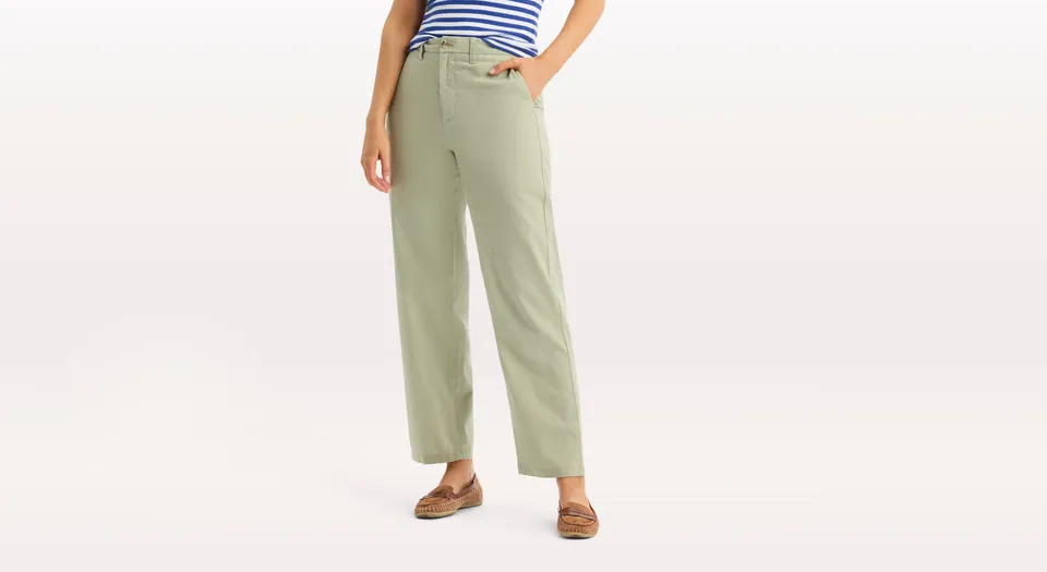 Dockers Blake High Straight chino vert taille haute coupe droite
