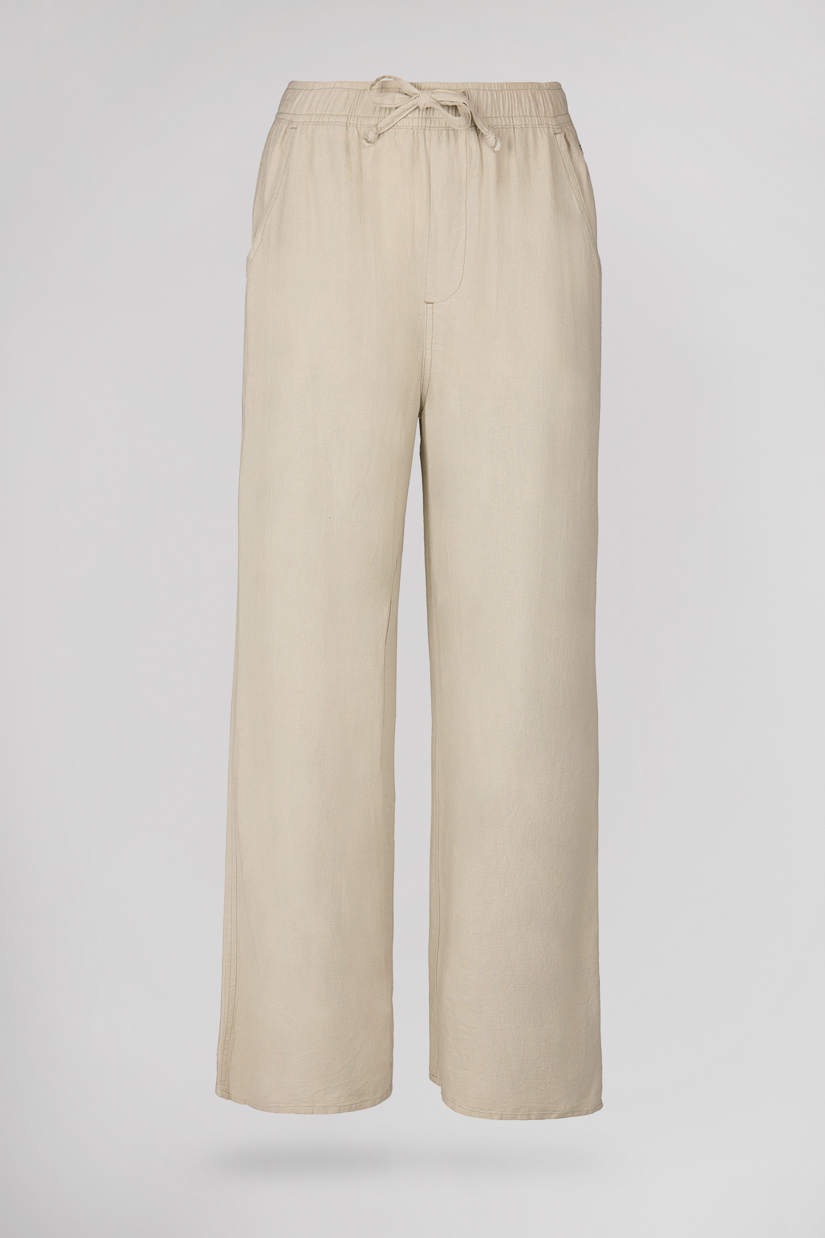 Teddy Smith P-Joan Wide Soft pantalon lin grège