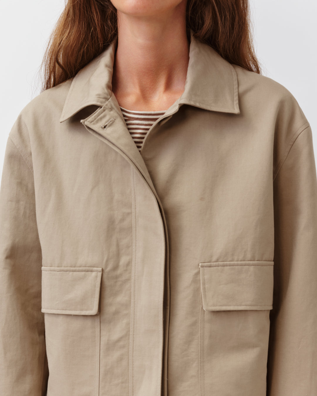 Diega Bacito blouson camel court en gabardine