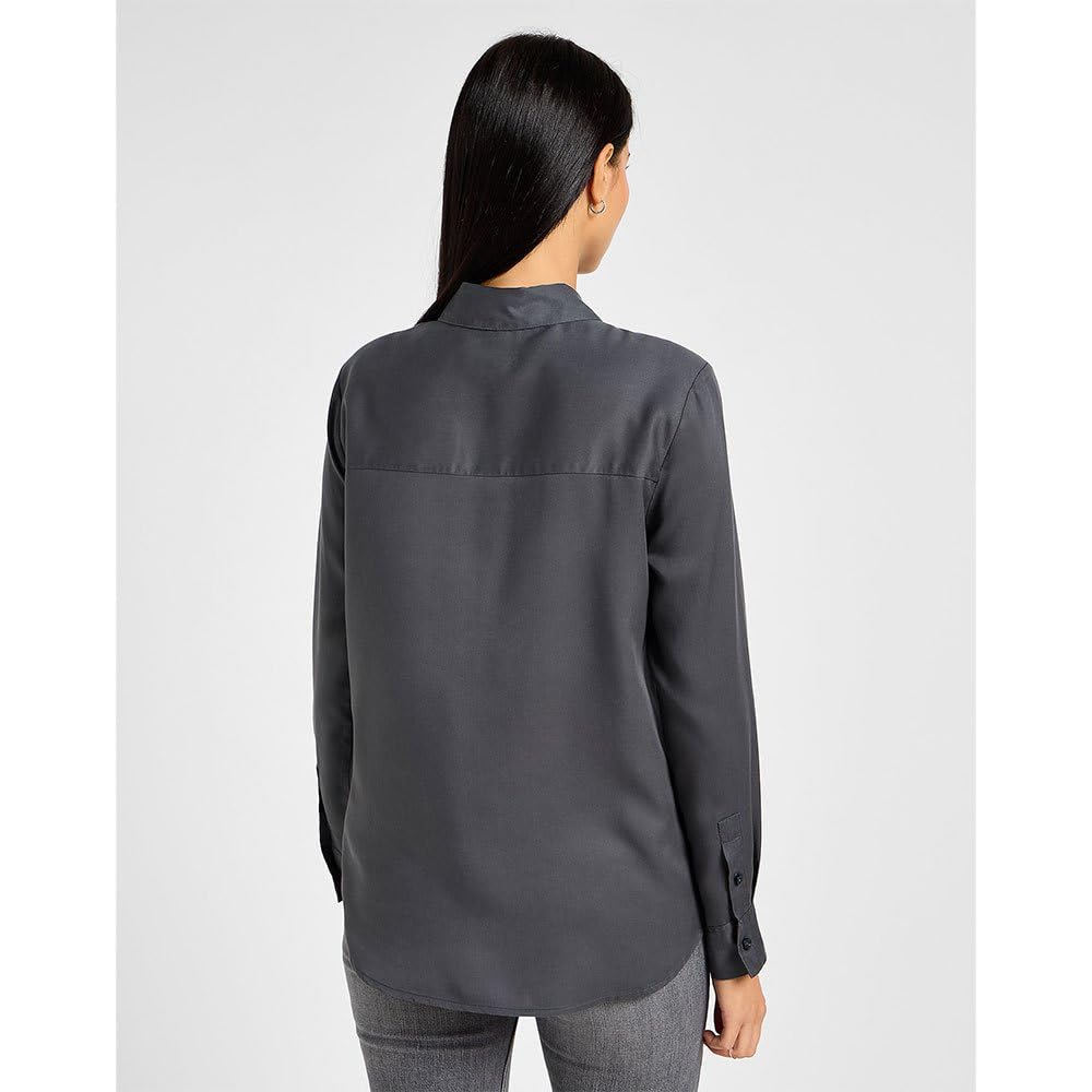 Lee Pocketless Shirt t-shirt femme S gris foncé coton