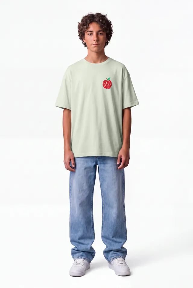 Teddy Smith T-Pom t-shirt coton garçon vert nacre pomme