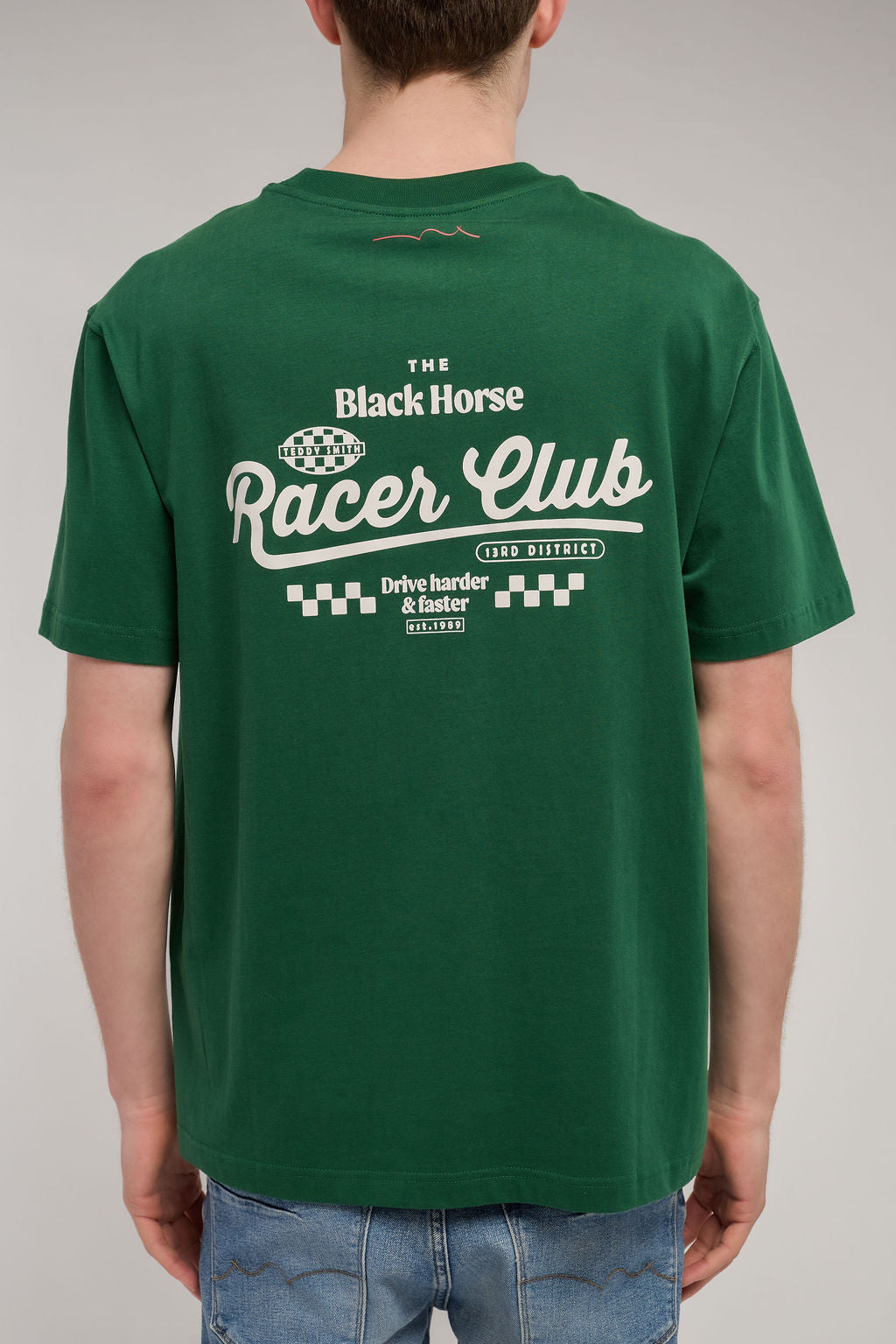 Teddy Smith T-Racer MC t-shirt homme vert coupe ample