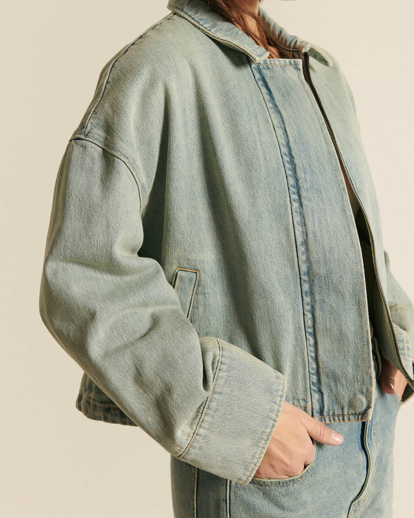 Labdip Baker GB 20 veste jean Dirty Blue droite