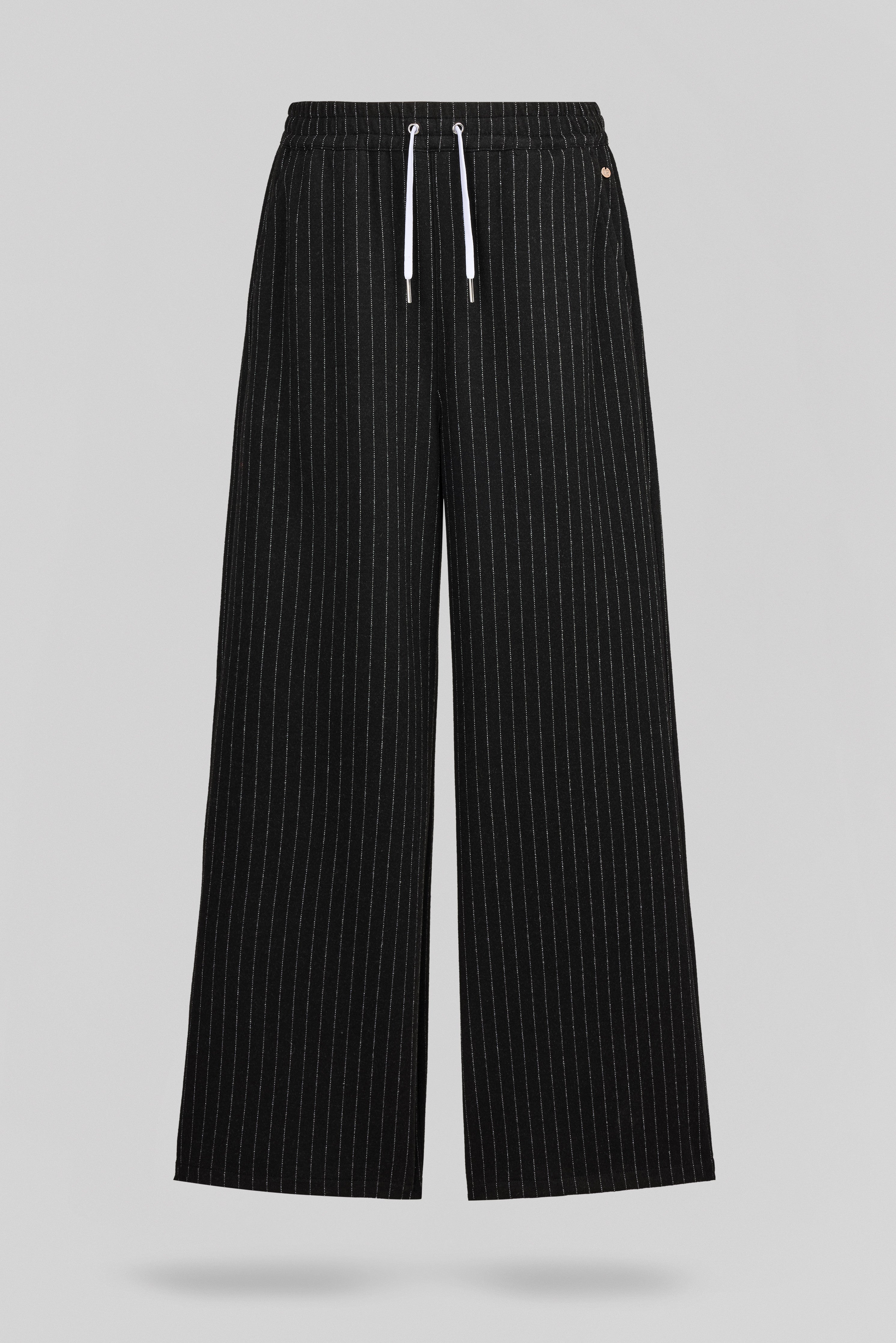 Teddy Smith P-Betty JR pantalon large Melange Black rayé