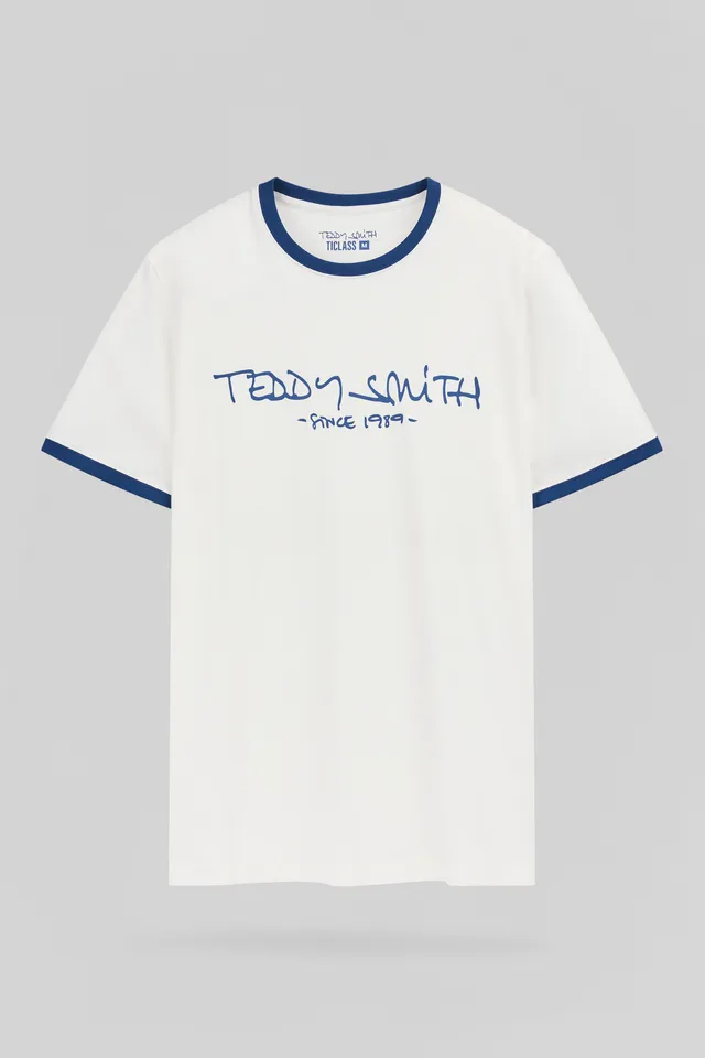 Teddy Smith Ticlass MC t-shirt middle white coton uni