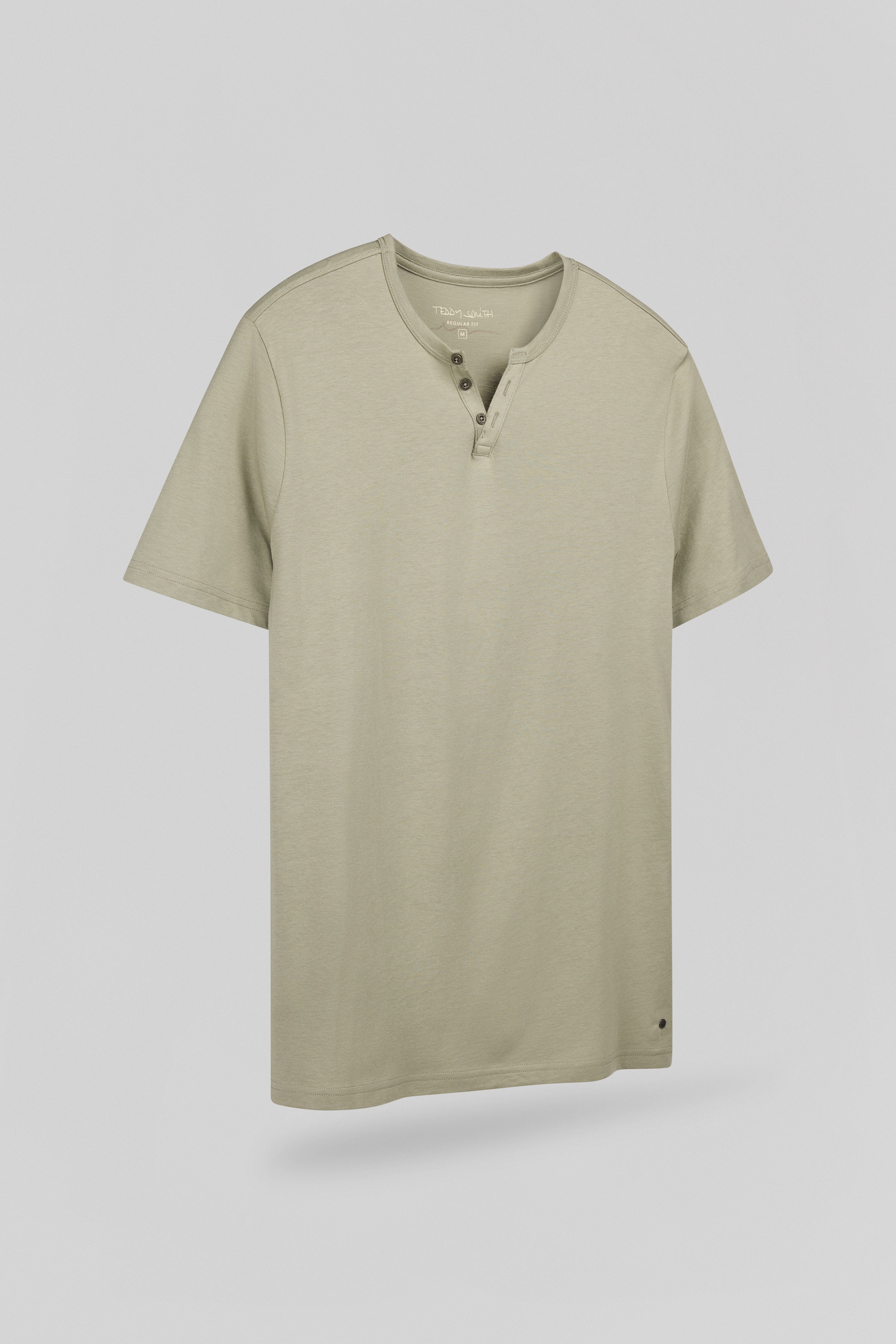 Teddy Smith T-GIANNI MC BLEACH KAKI t-shirt homme kaki