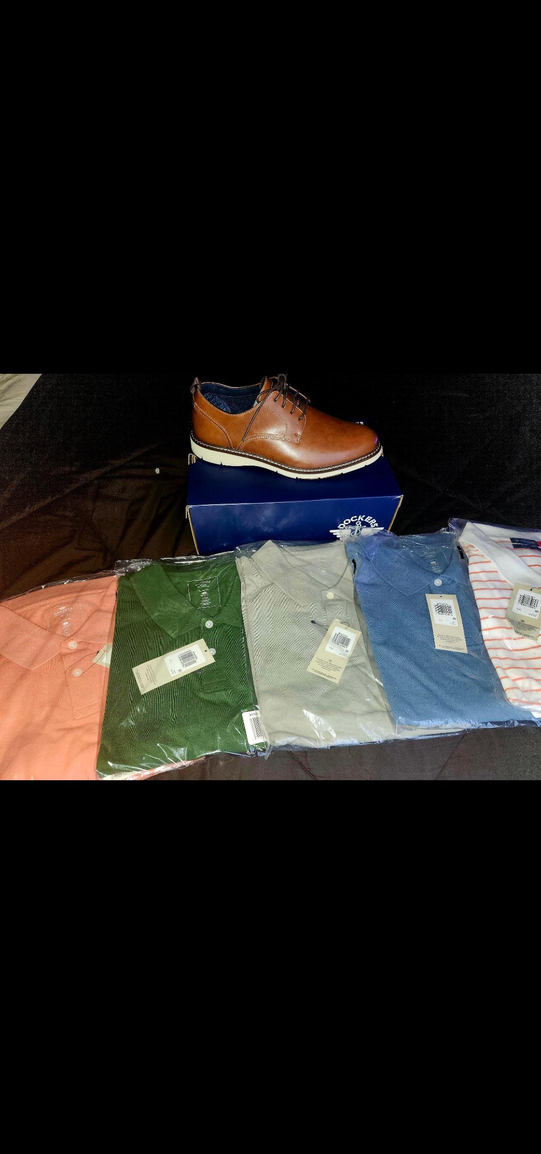Dockers Pique Polo Slim Fit polo bleu piqué