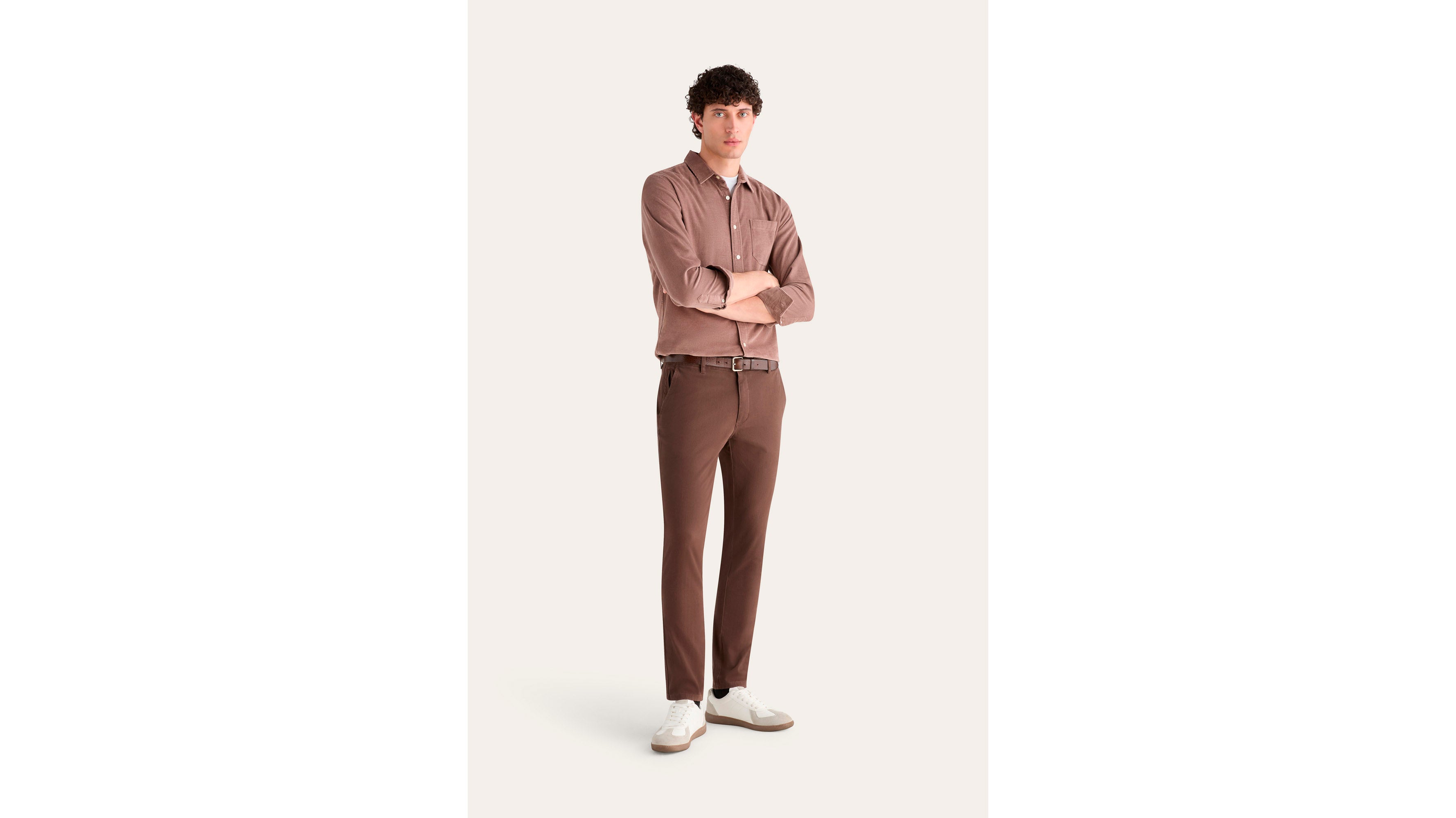 Dockers Ultimate chemise regular marron courte