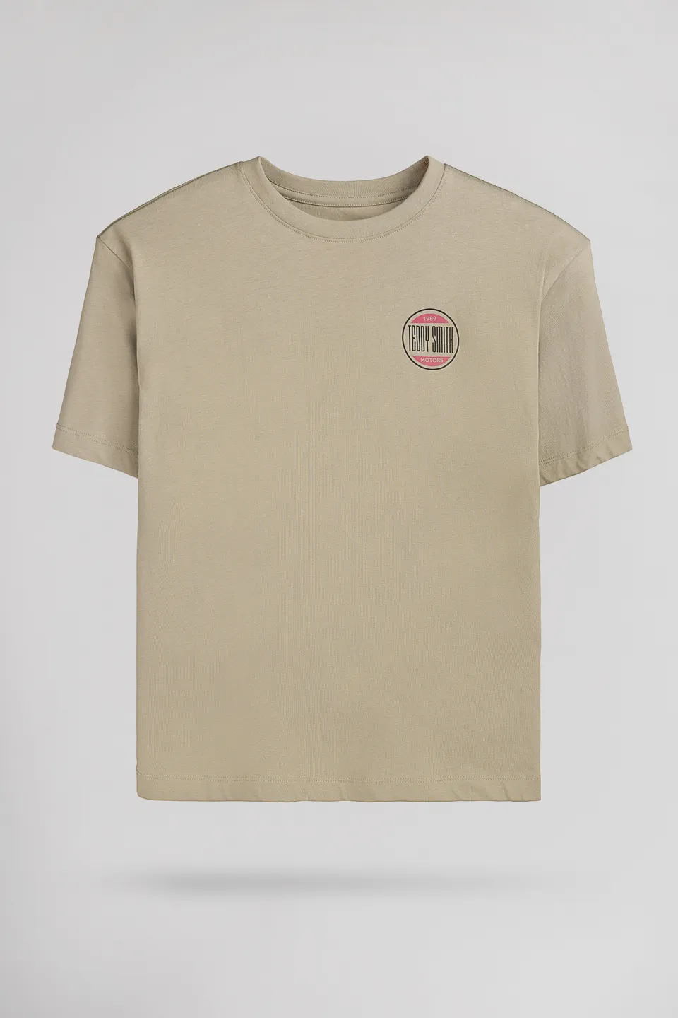 Teddy Smith T-Cars MC junior t-shirt bleach kaki garçon
