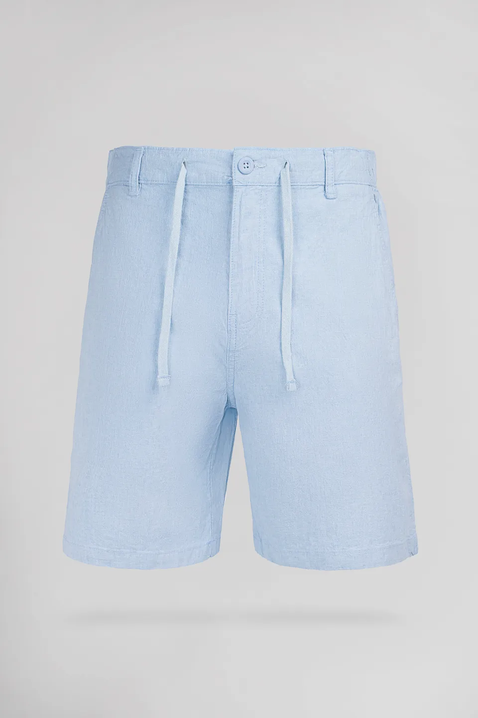 Teddy Smith S-Linen Chino S short homme bleu pastel lin