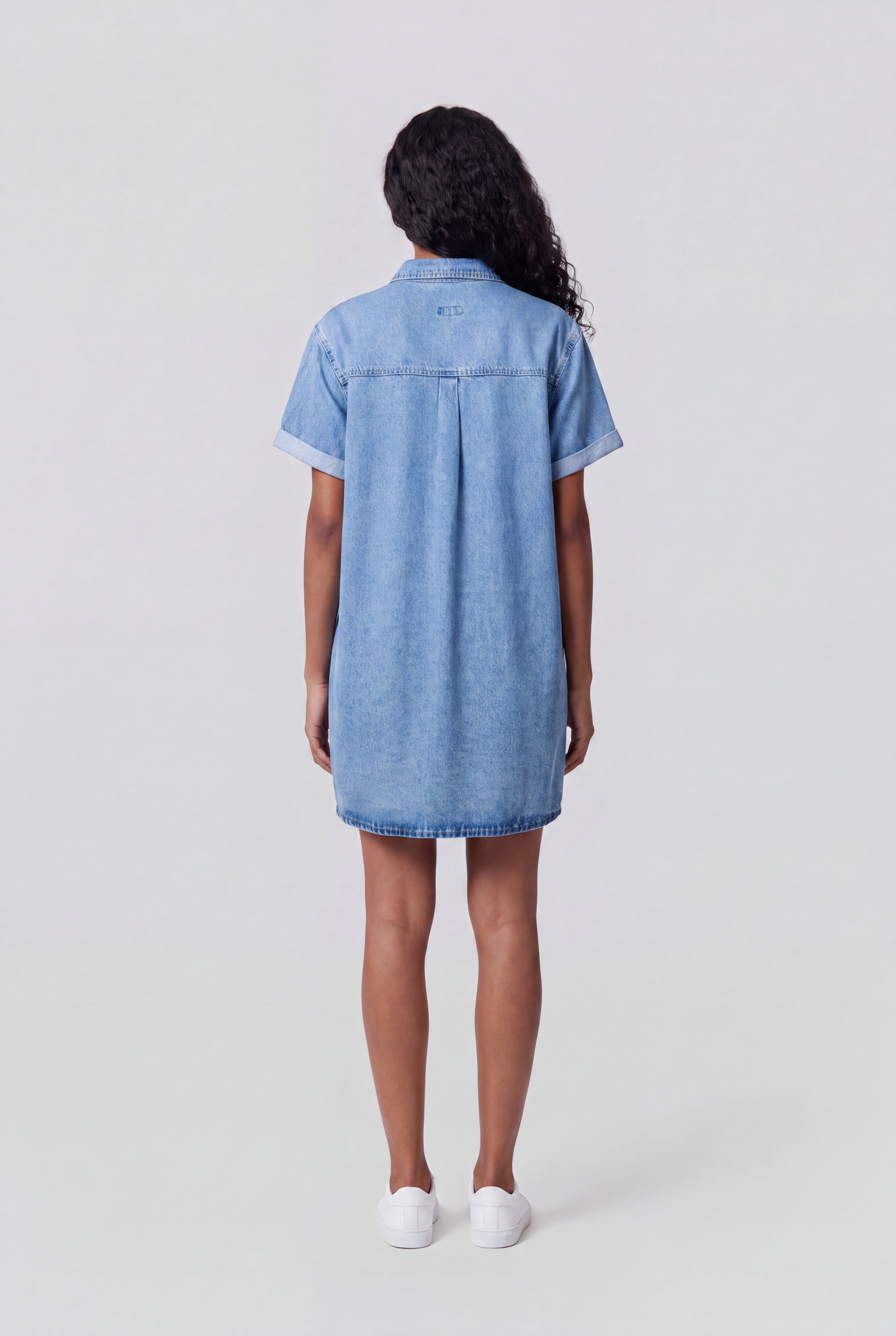 Teddy Smith R-Blossom MC robe denim indigo clair ample