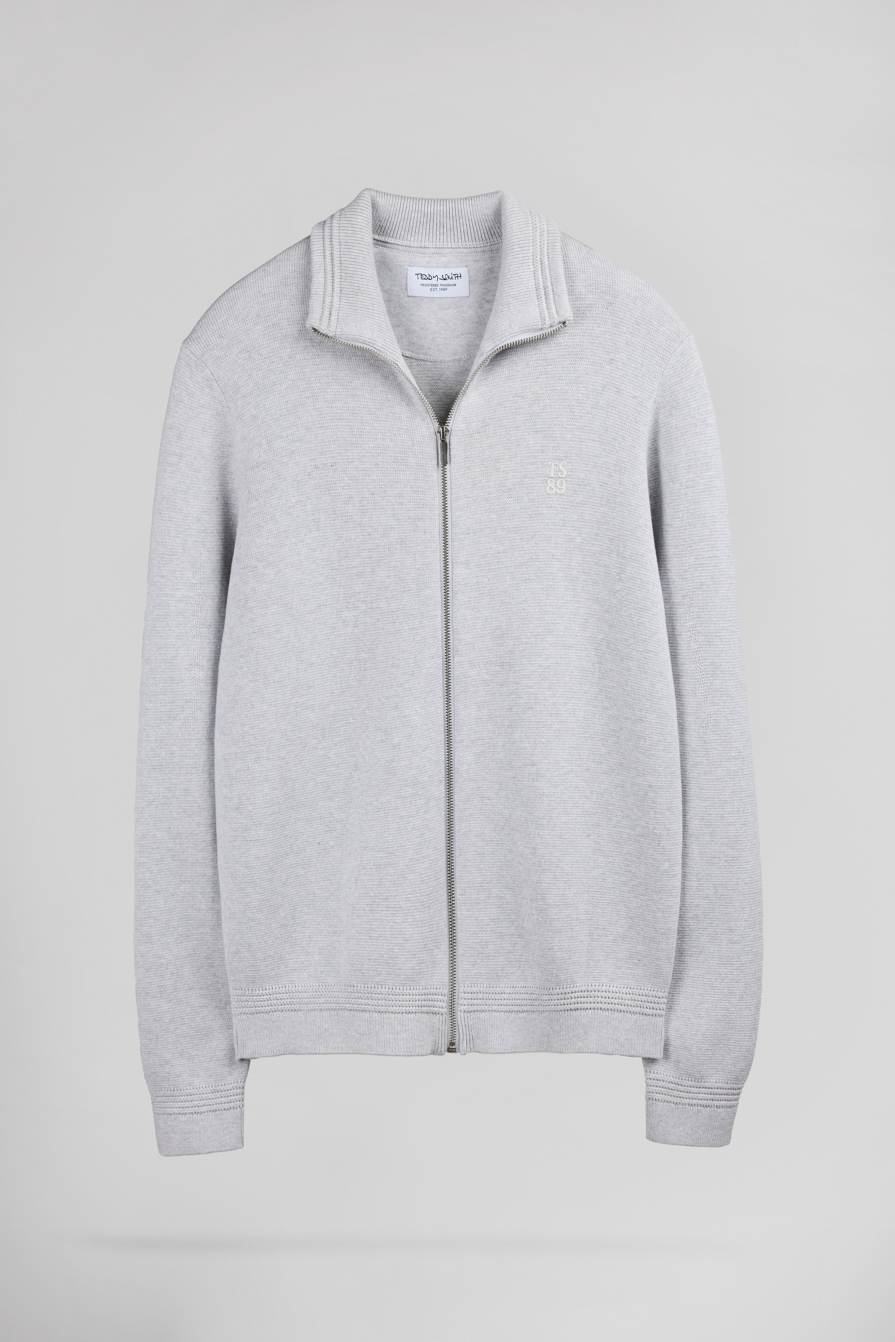 Teddy Smith G-Ettore 2 gilet zippé white mélange