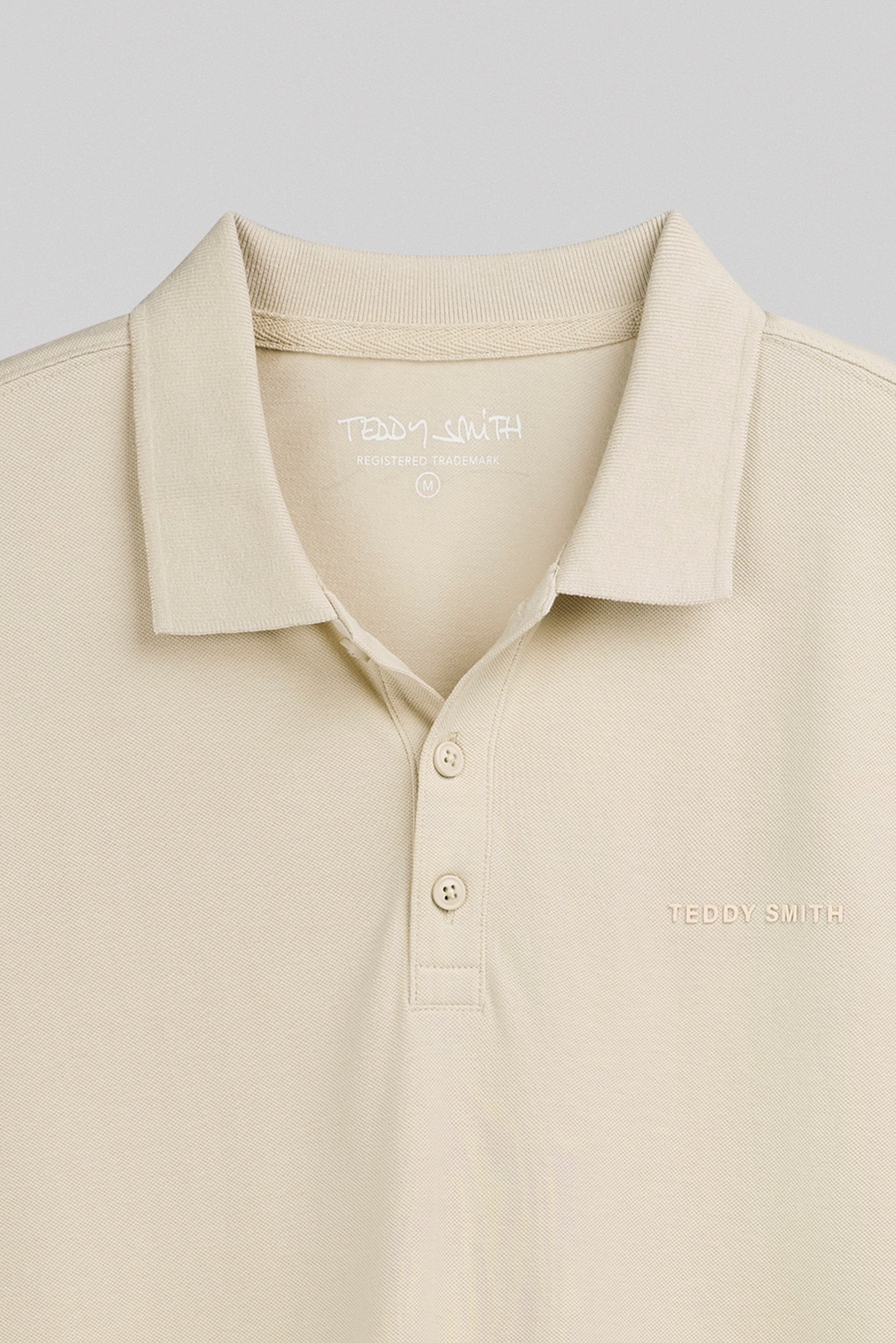 Teddy Smith P-Alban polo homme grège piqué coton