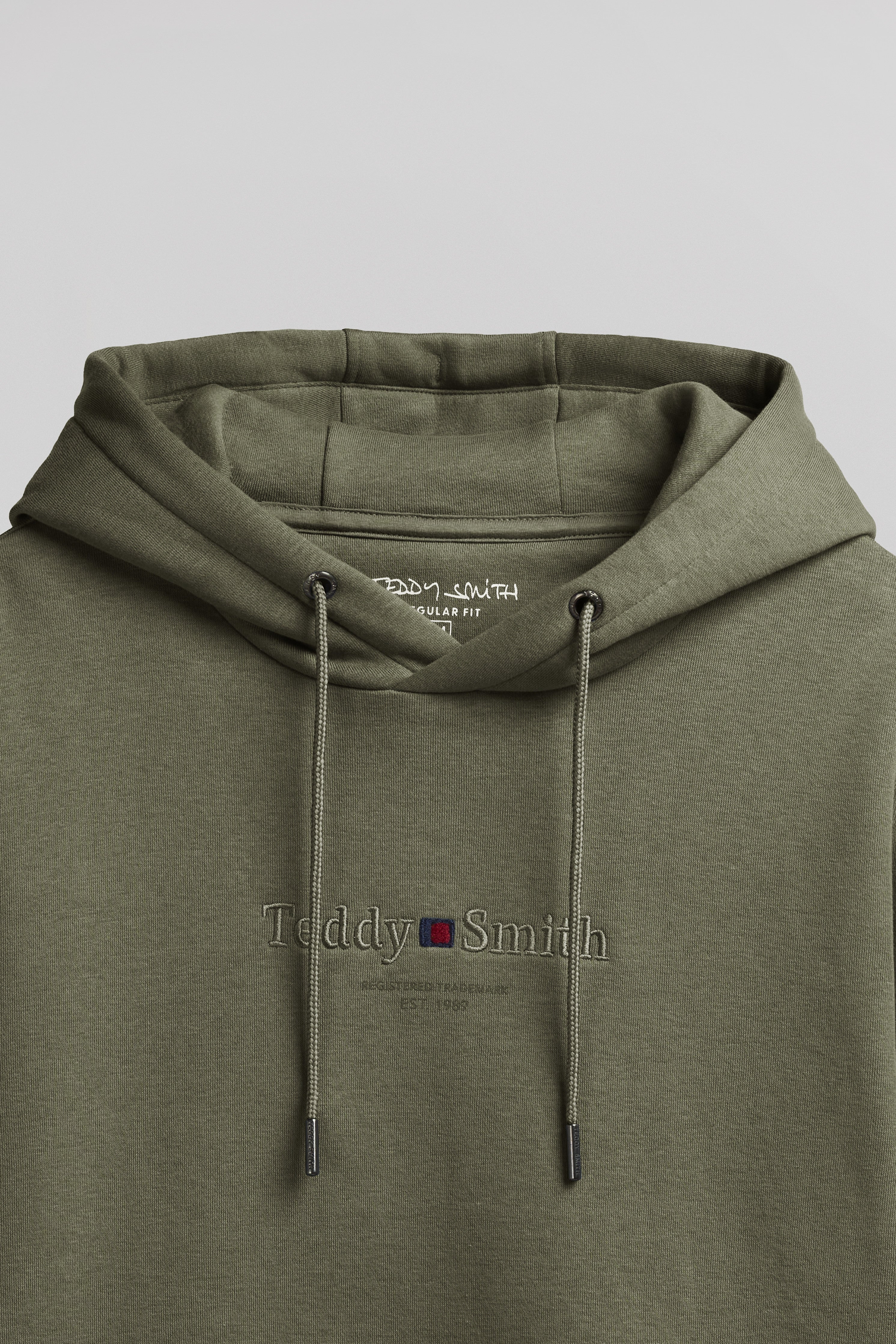 Teddy Smith S-Jim Hoody sweat à capuche dusty kaki molleton