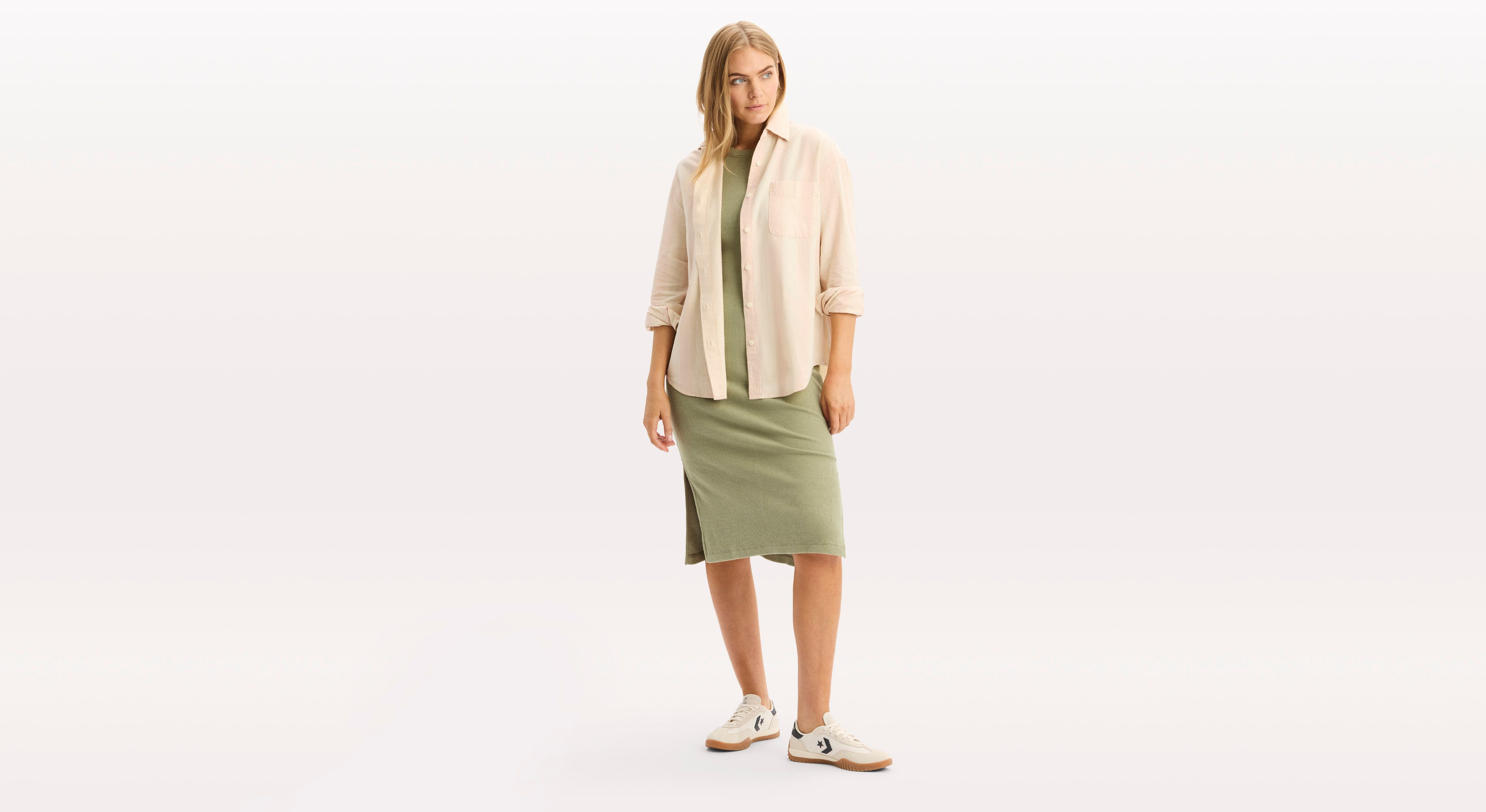 Dockers Relaxed Chemise Femme Rose Coupe Relaxed
