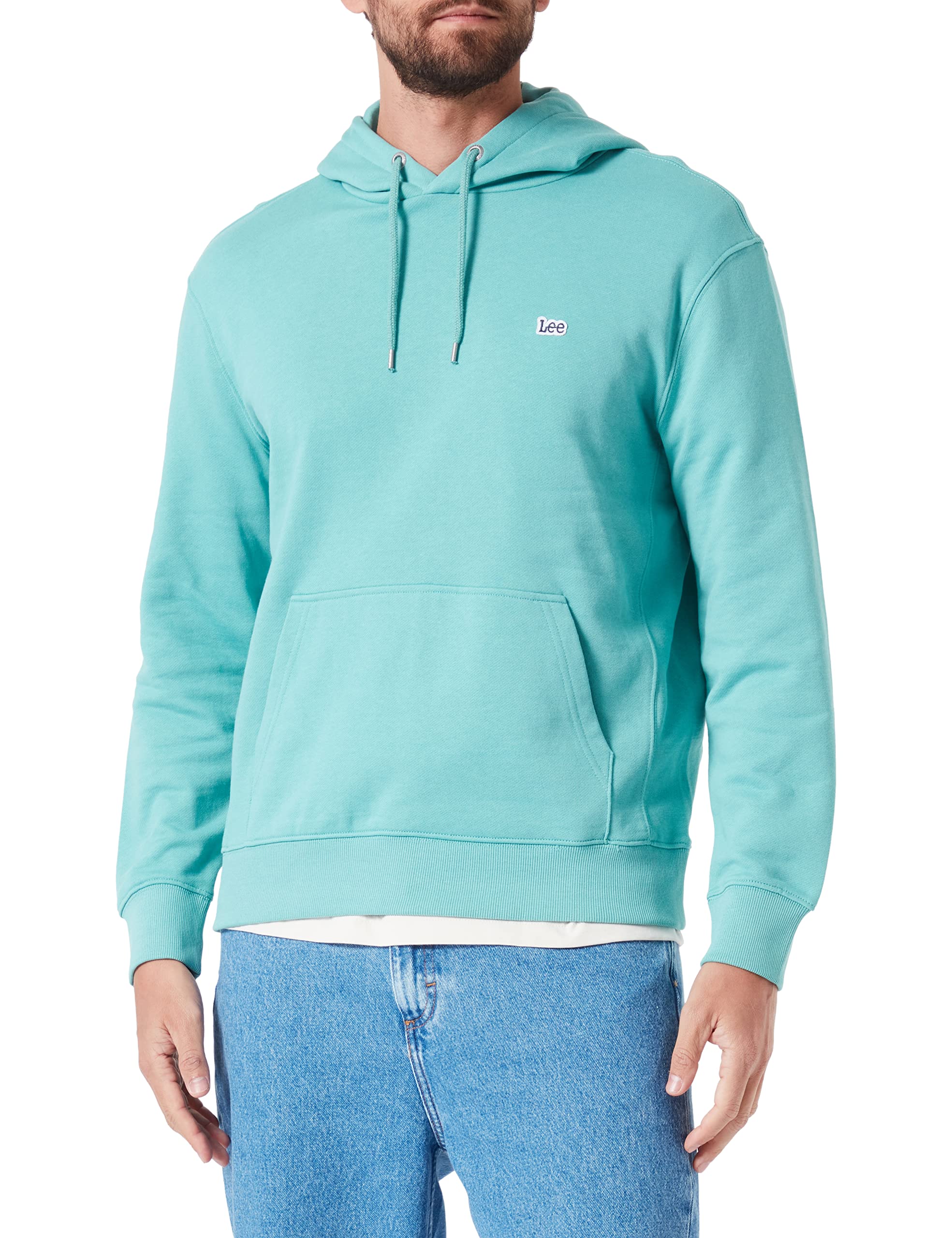 Lee Easy Fit sweat capuche homme coton marine