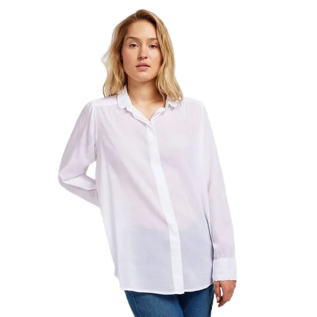Lee Shirred Blouse chemise femme blanc éclatant XL coupe fluide