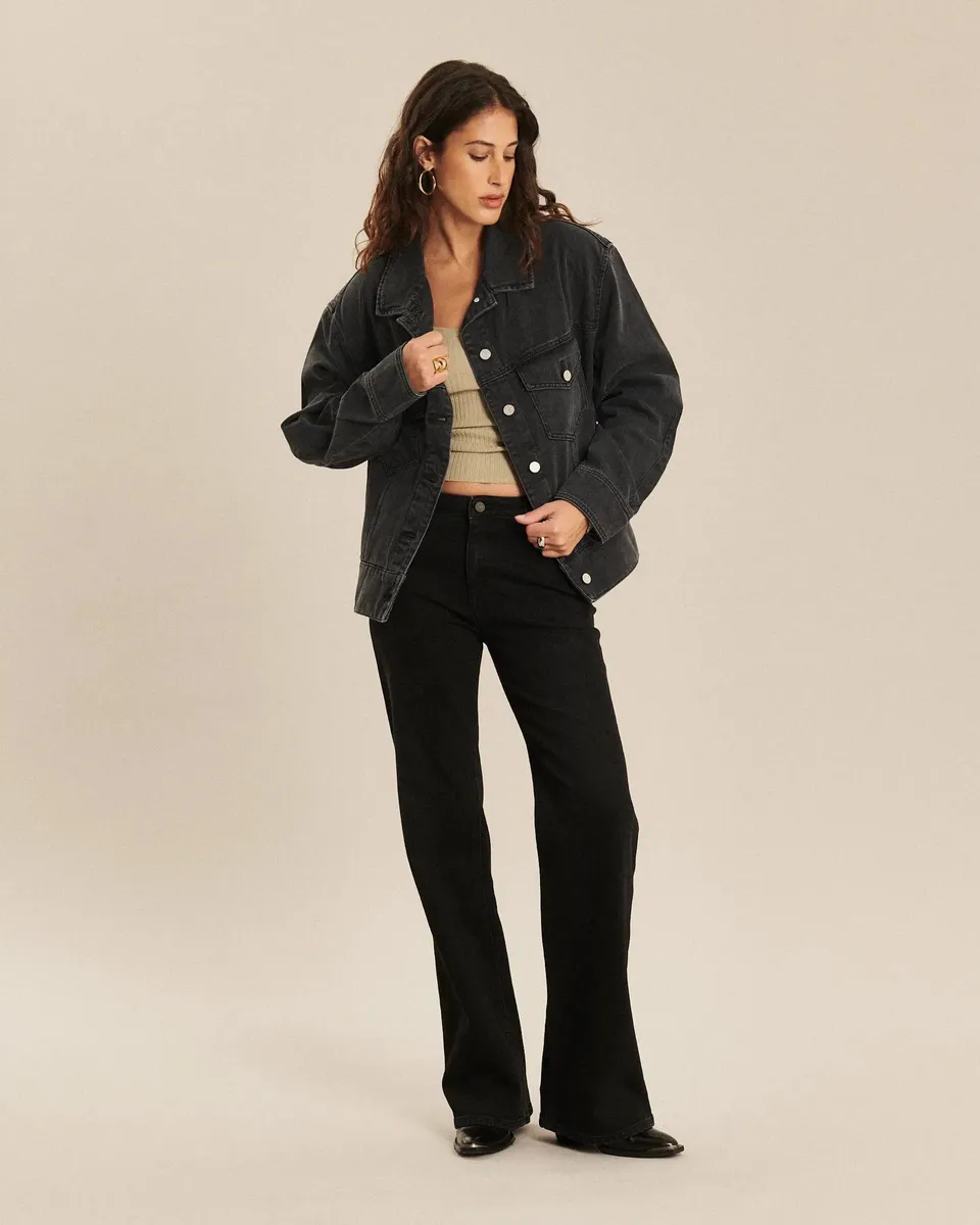 Labdip Nikky Charcoal Black BL 80 jean flare