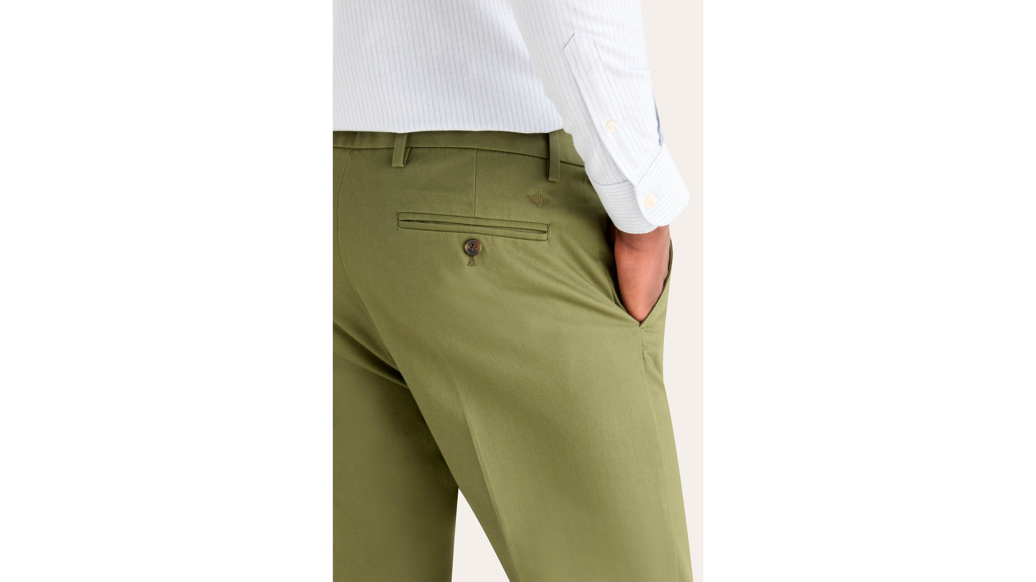 Dockers Signature pantalon homme vert slim anti-taches