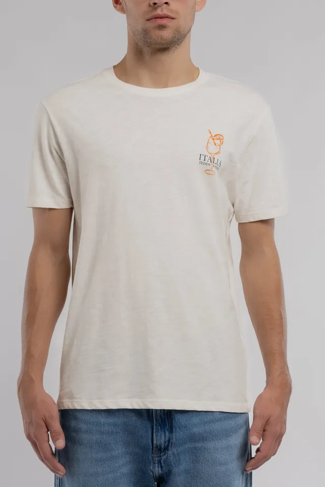 Teddy Smith T-Italio MC Middle t-shirt blanc coton