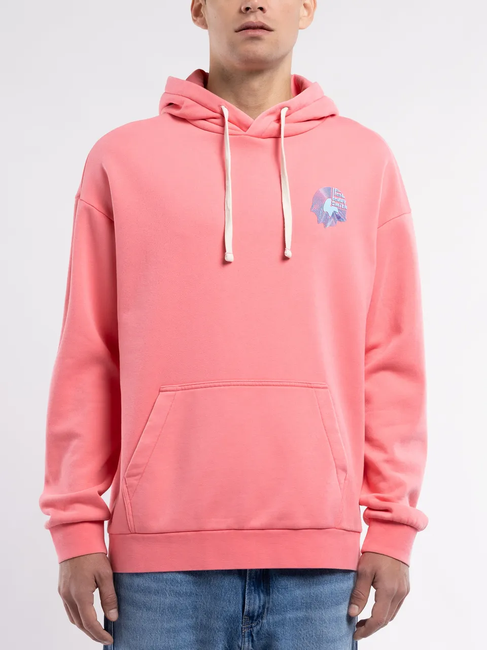 Teddy Smith S-Den Hoody sweat capuche rose vif molleton