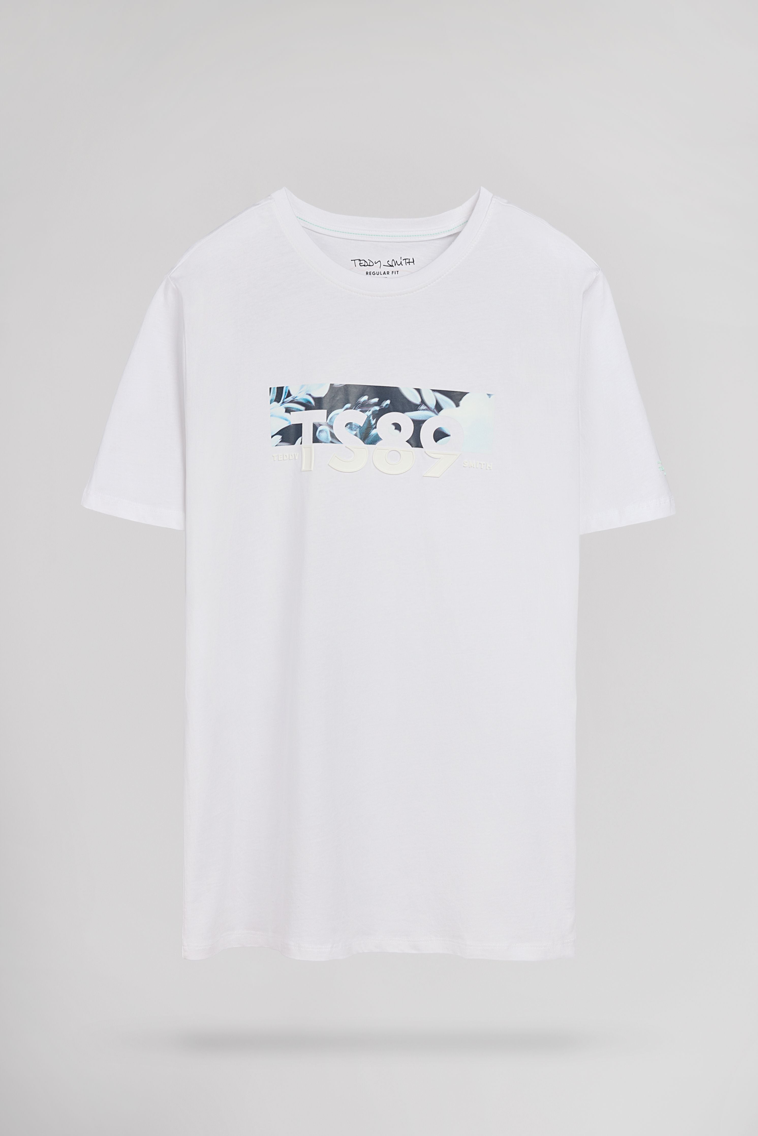 Teddy Smith T-Ezio 2 MC t-shirt blanc floral coton