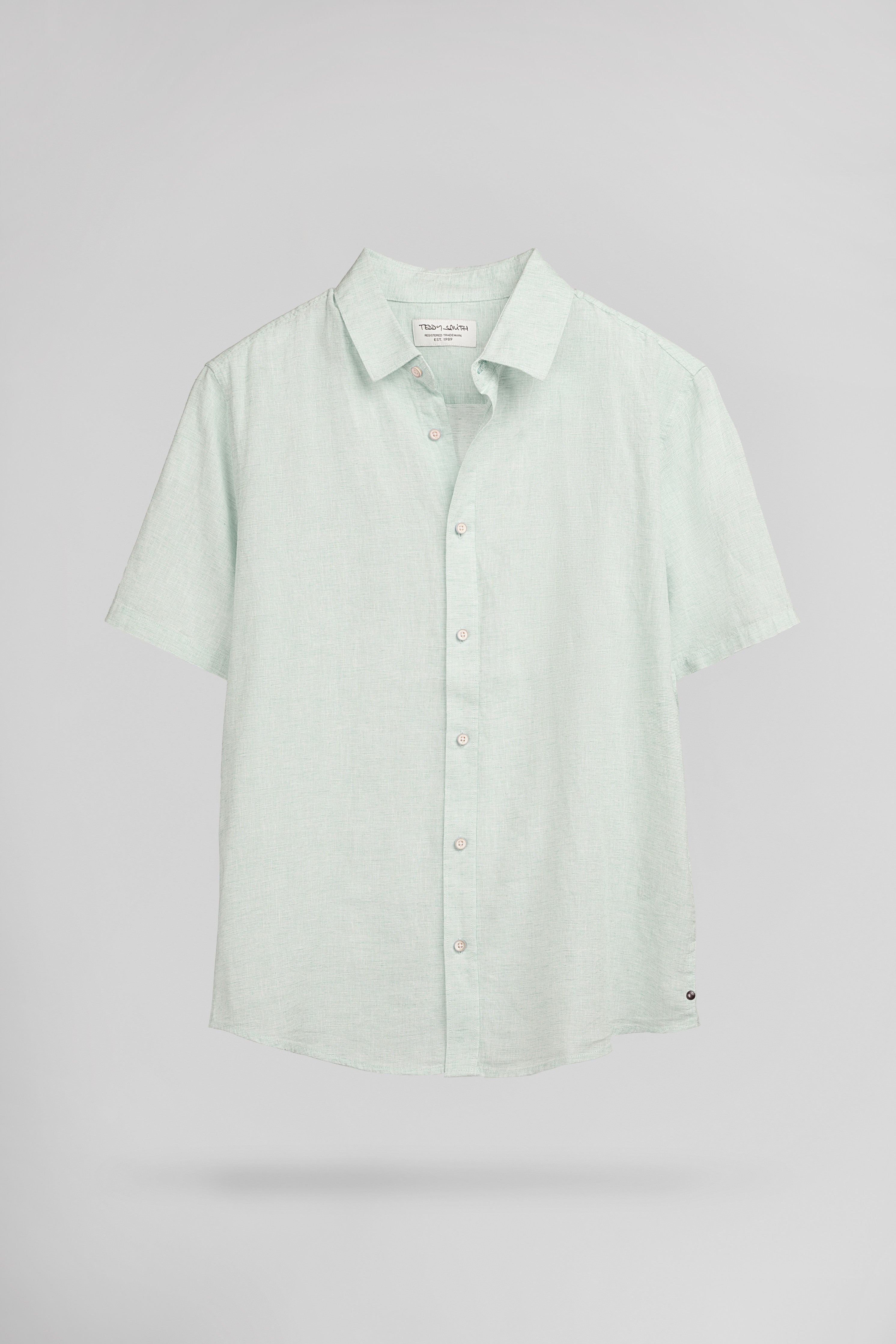 Teddy Smith C-Pietro MC chemise menthol lin coton