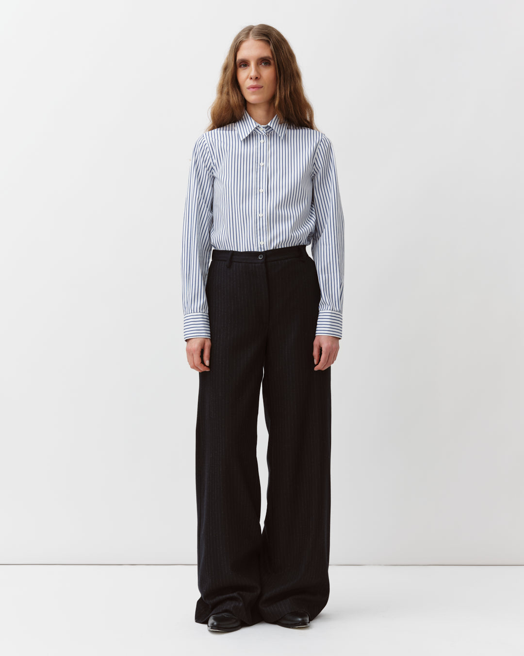 DIEGA PIEDRO pantalon rayure tennis noir ample