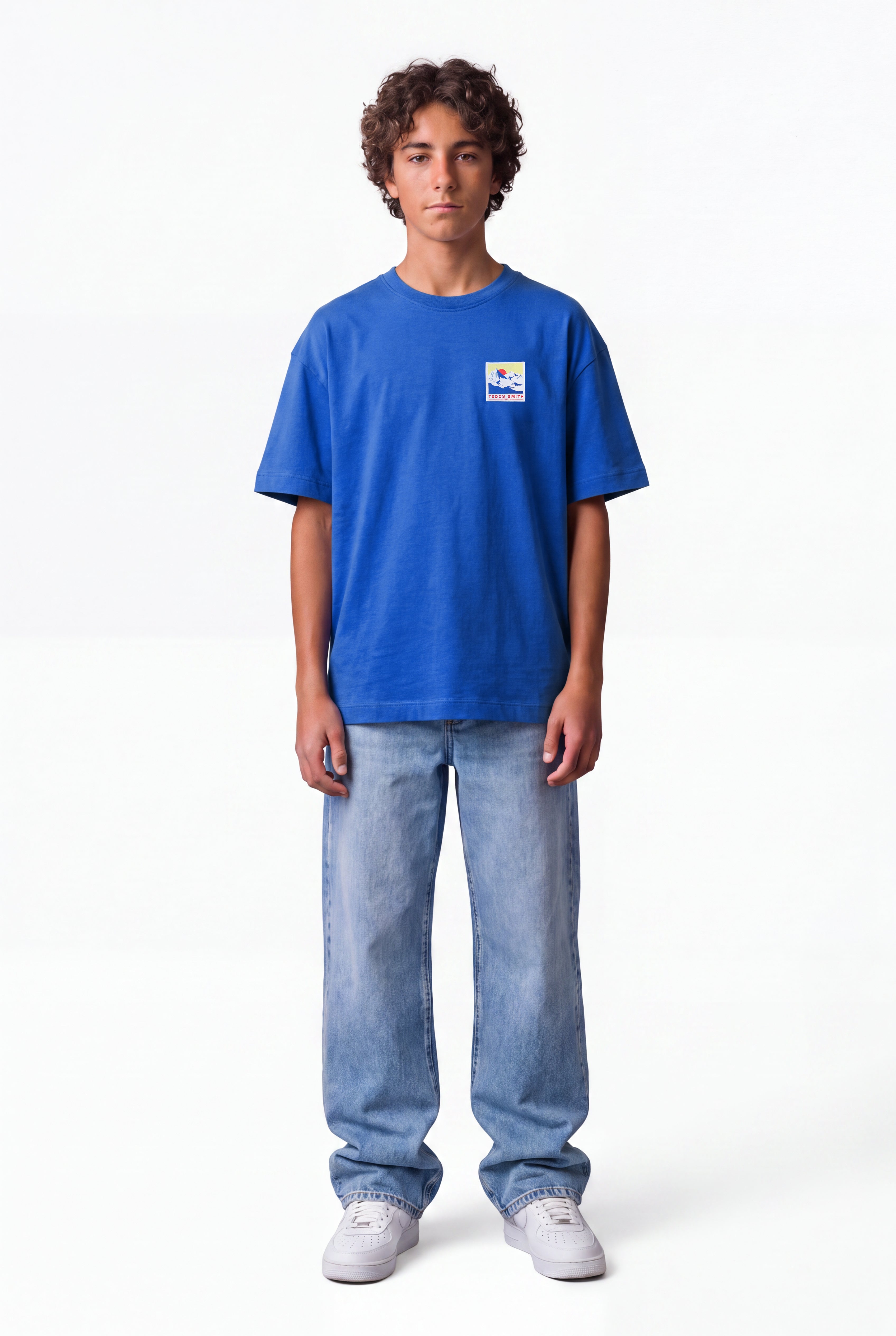 Teddy Smith T-Mountain t-shirt garçon bleu pep's coton