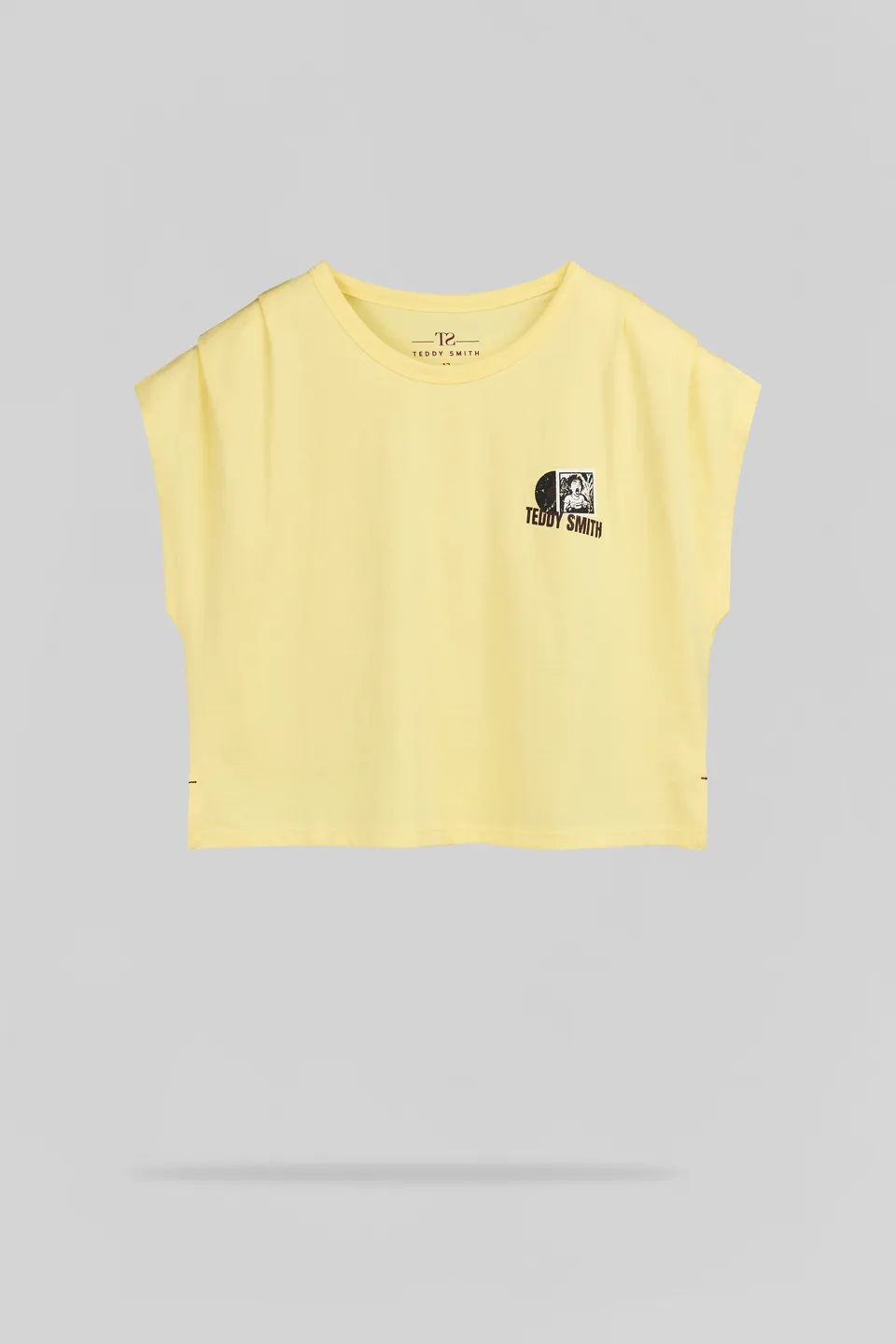 Teddy Smith T-Vinyl MC JR t-shirt jaune citron coton