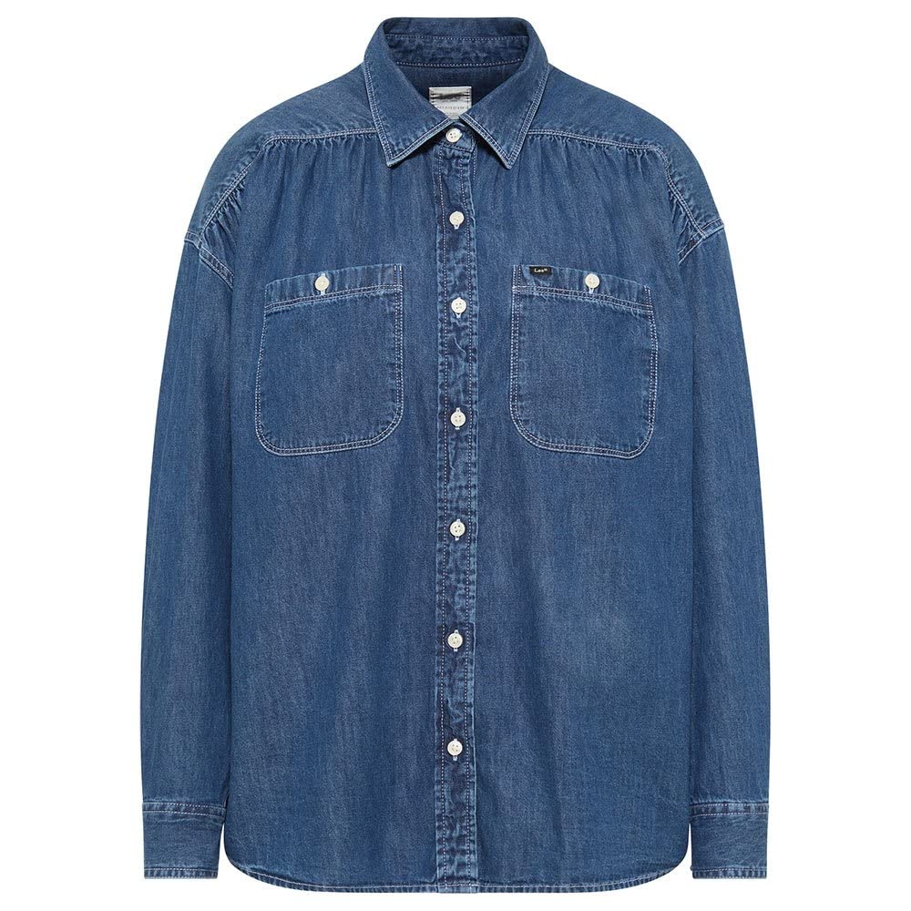 Lee Frontier t-shirt femme M bleu Mid Cascade