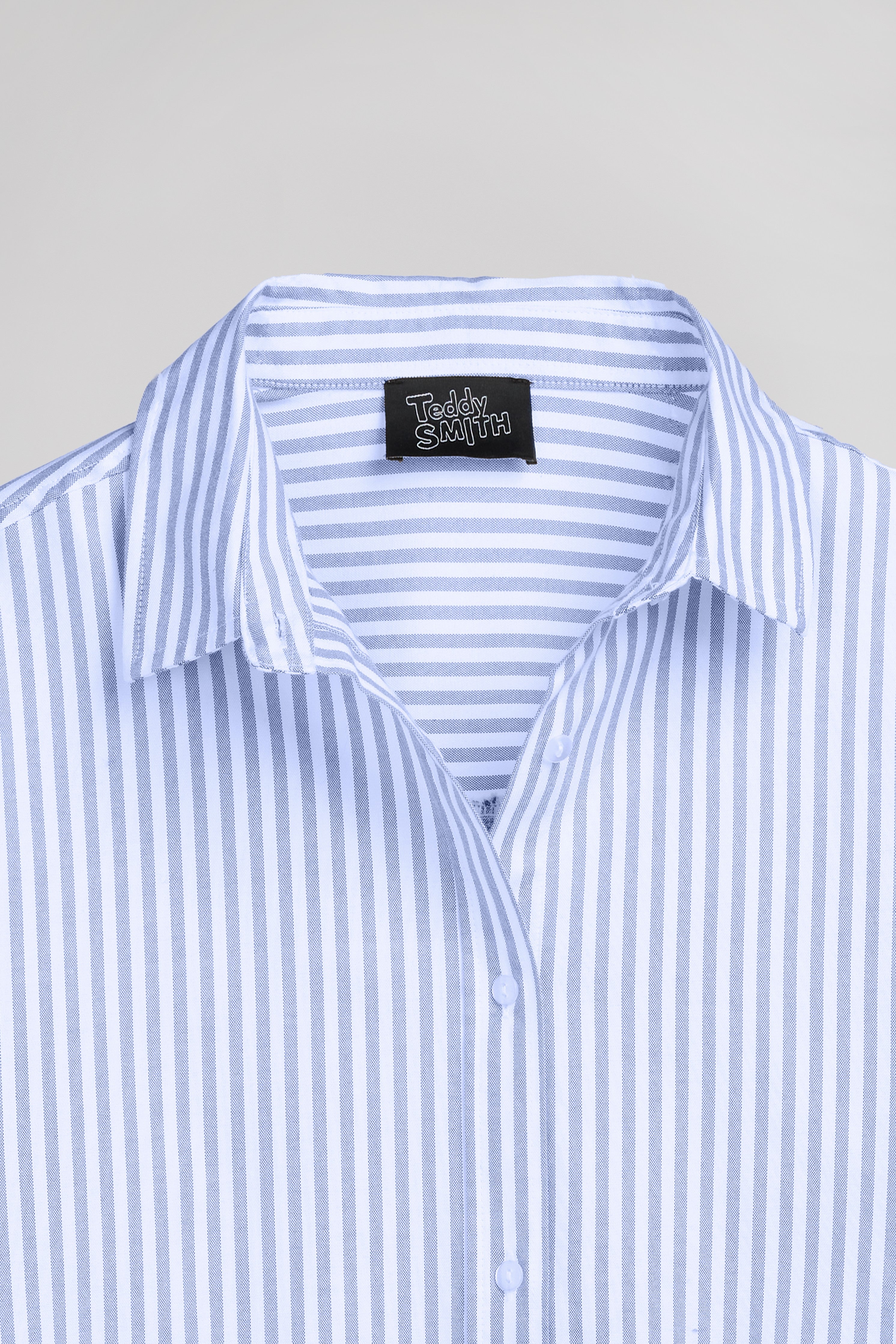 Teddy Smith C-Line ML Lunar chemise oversize bleu rayé