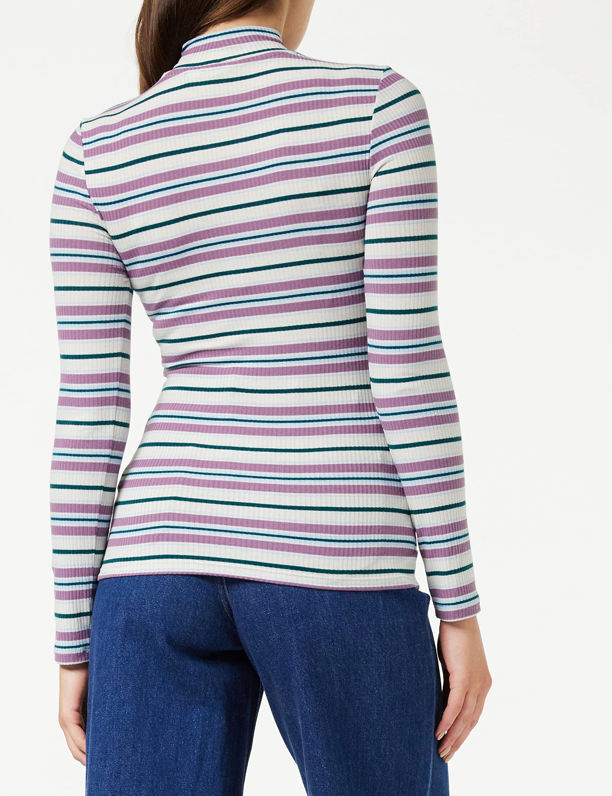 Lee Ribbed LS t-shirt femme col haut taille S
