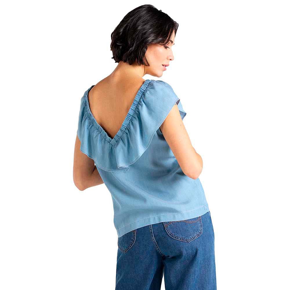 Lee Ruffle Tank débardeur femme XS bleu ciel fluide