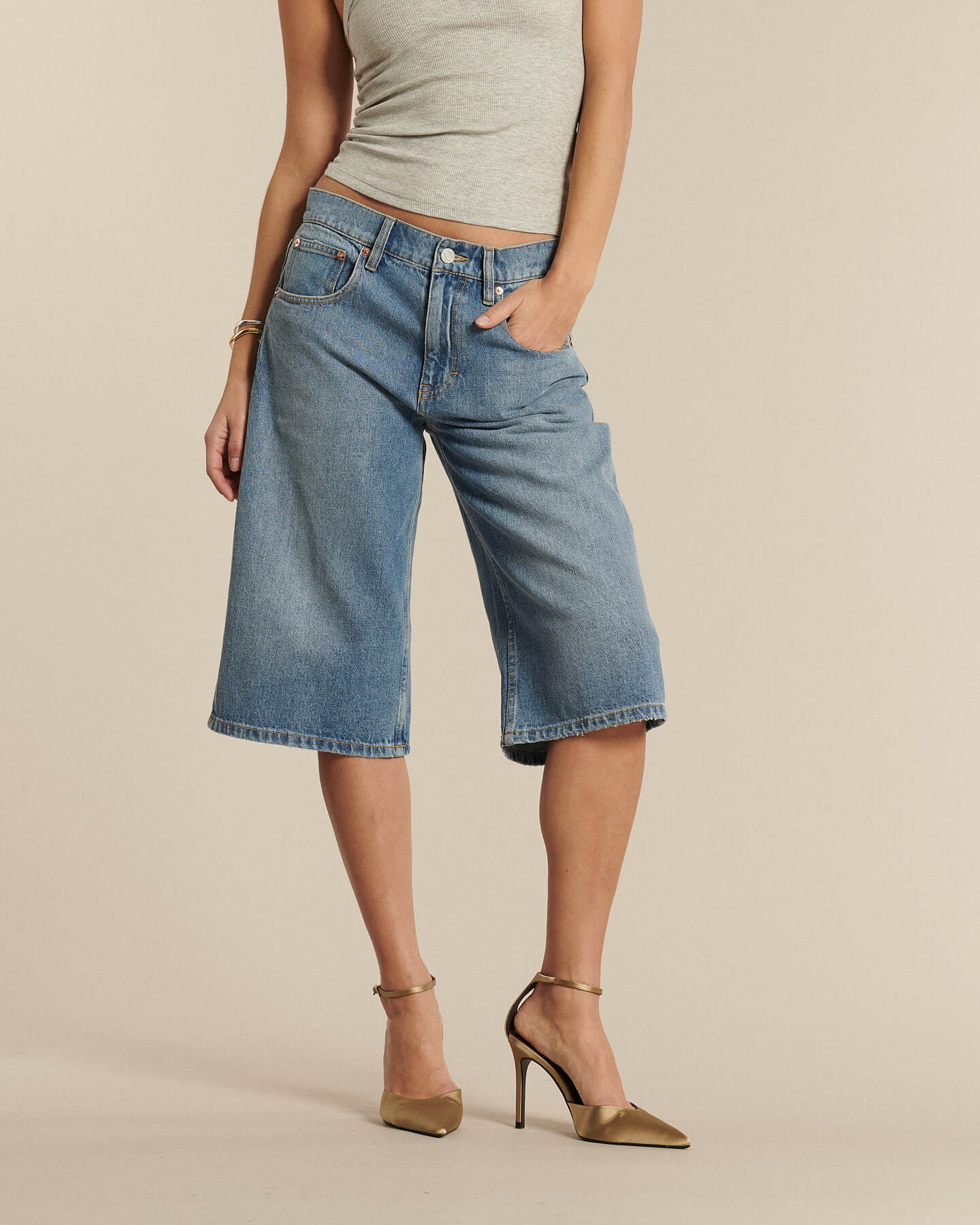 Labdip Kyoto bermuda jean droit IN 20 coton 12,5 oz
