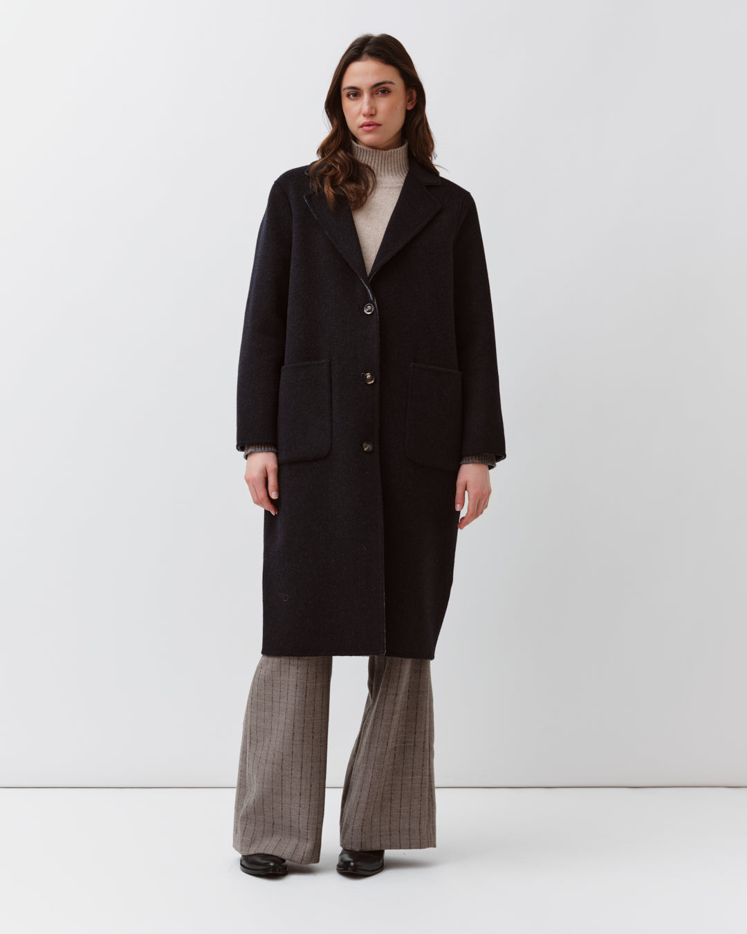 DIEGA Maiko manteau réversible marine gris