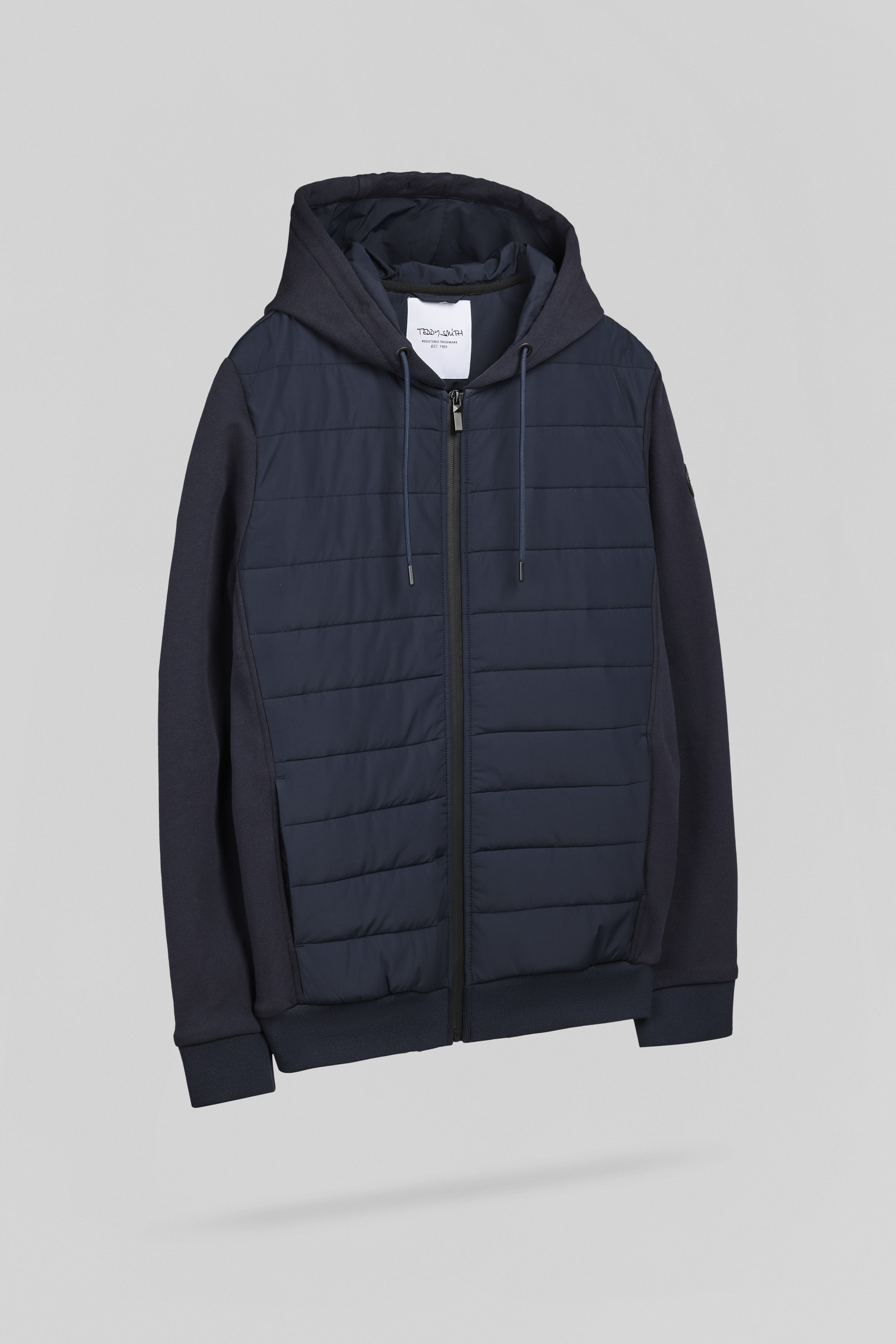 Teddy Smith G-Leon Zip gilet capuche bleu marine matelassé