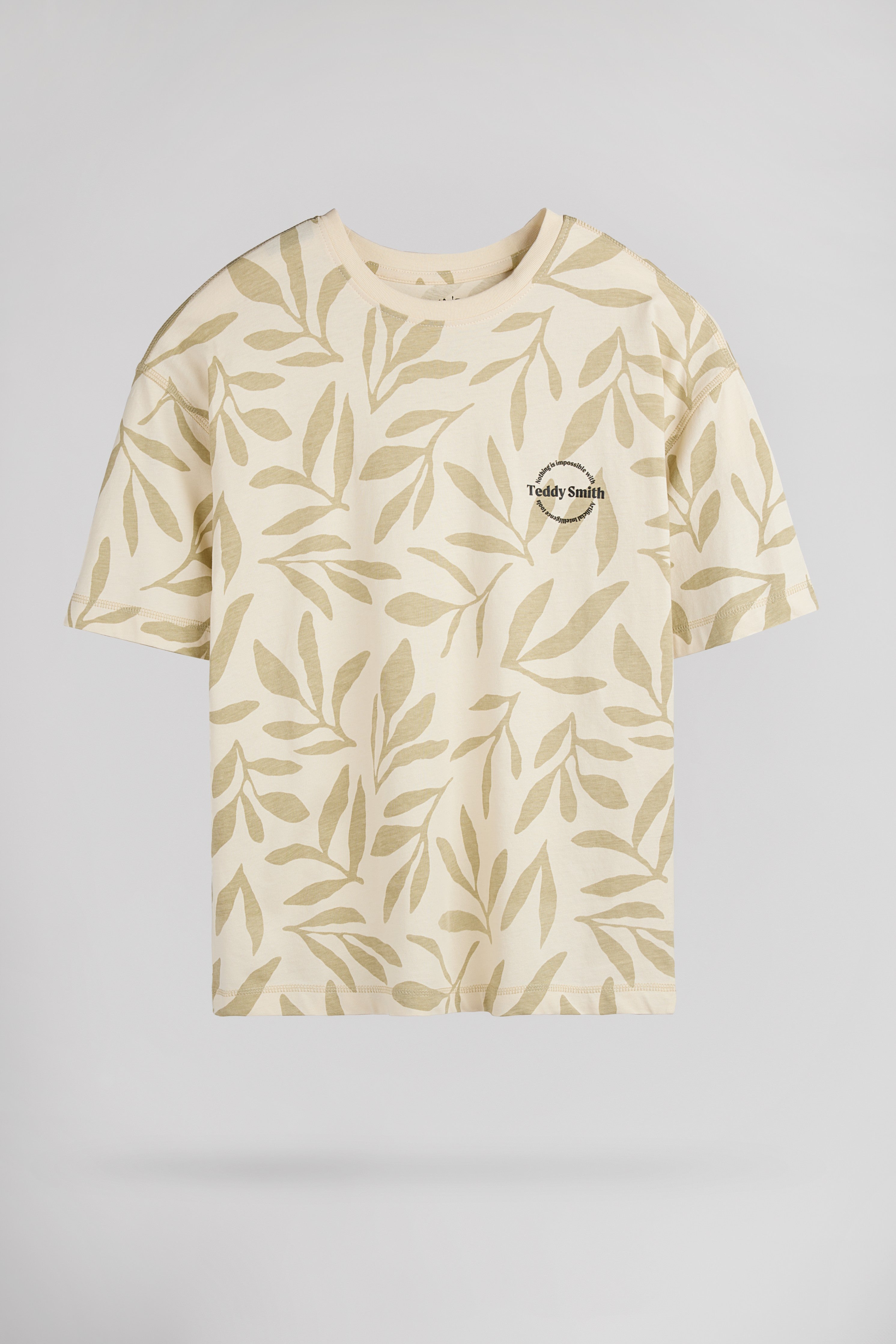 Teddy Smith T-Aresk MC JR t-shirt garçon floral crème