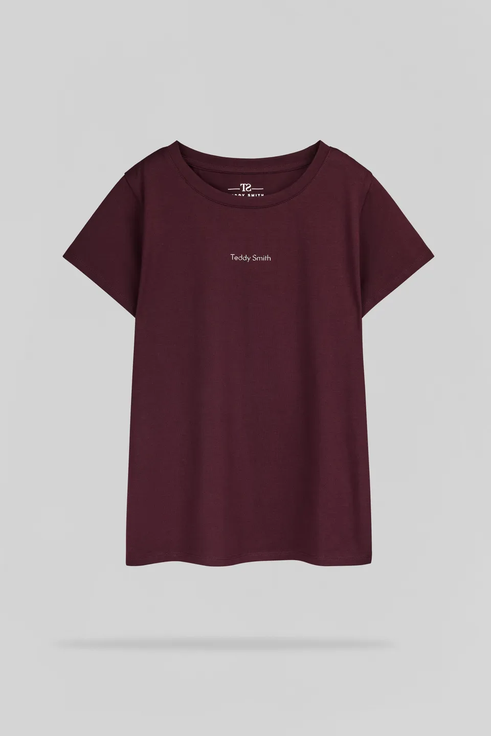 Teddy Smith T-Ribelle MC JR t-shirt bordeaux foncé