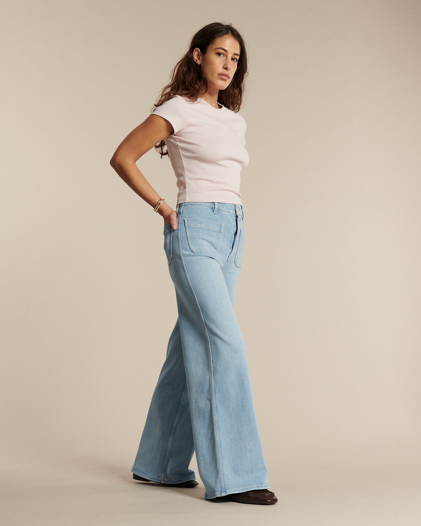 Labdip Noemie Denim Dawn Blue In 10 jean flare taille haute