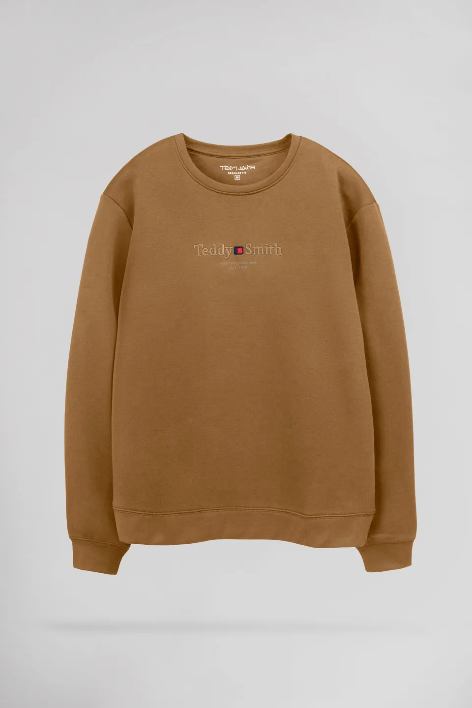 Teddy Smith S-JIM RC sweat noisette col rond
